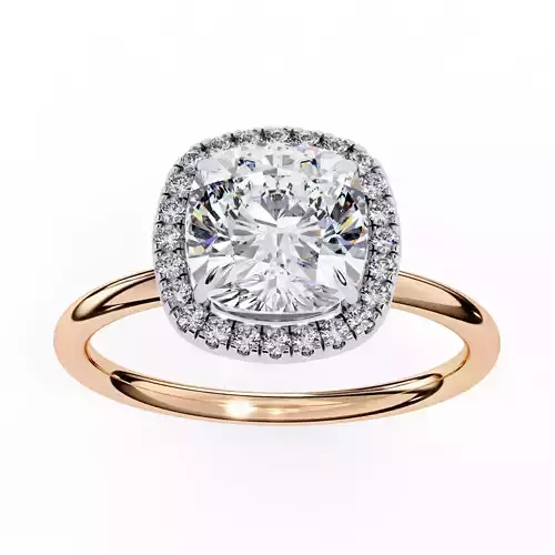 Halo Solitaire Diamond Ring 360 animation renders 3dm stl 