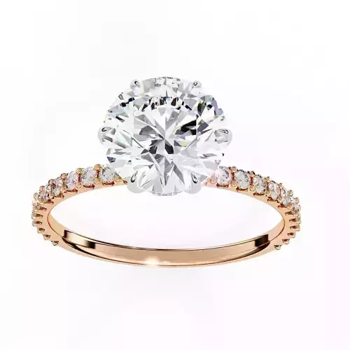 Solitaire Diamond Ring 360 animation renders 3dm stl 