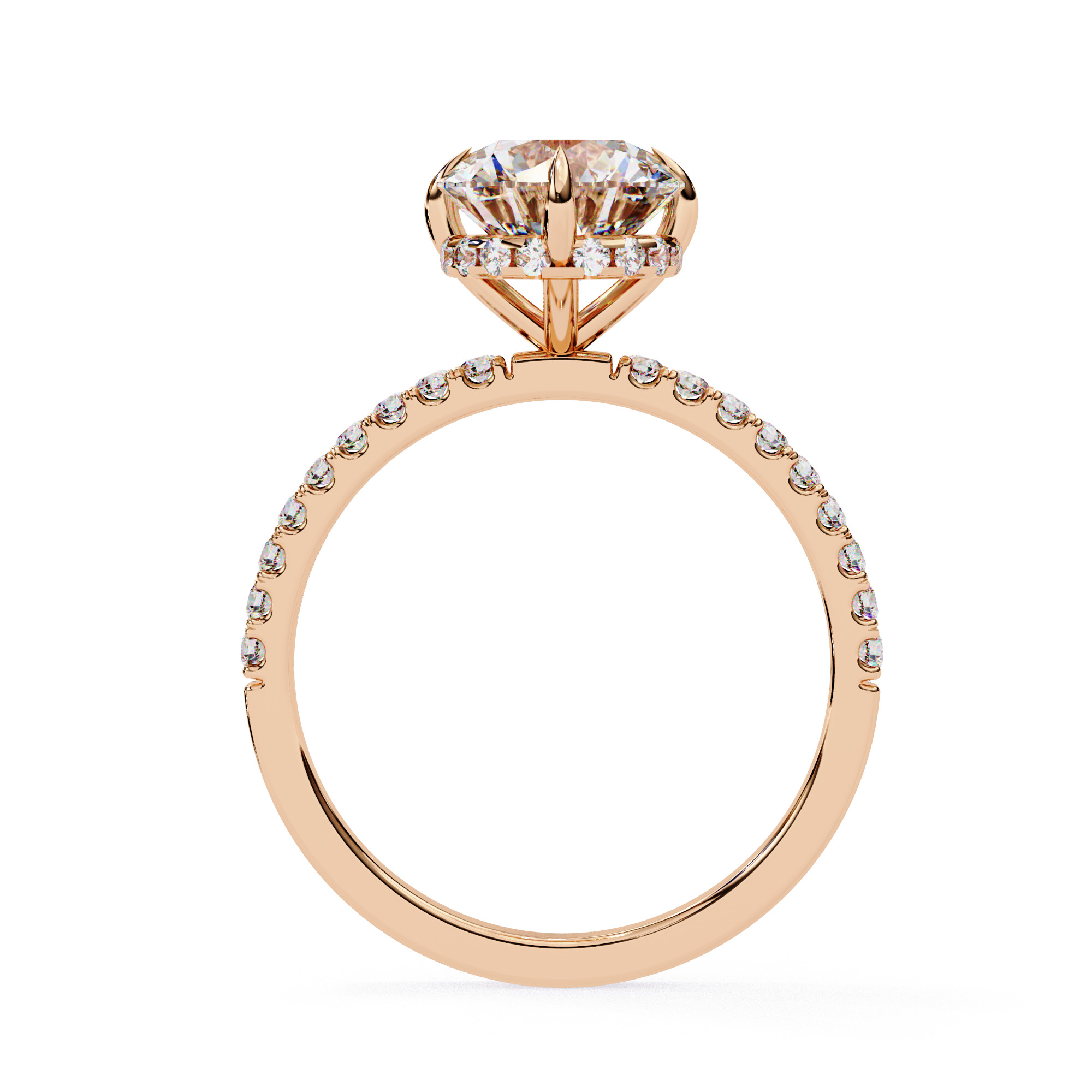 Solitaire Diamond Ring 360 animation renders 3dm stl 3D print model_4