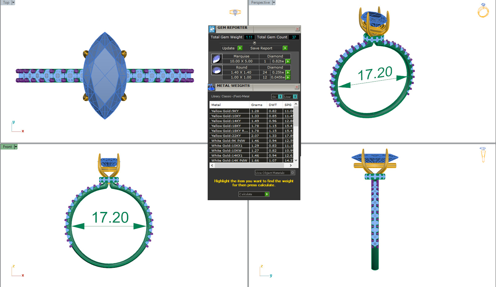Solitaire Diamond Ring 360 animation renders 3dm stl  3D print model_3