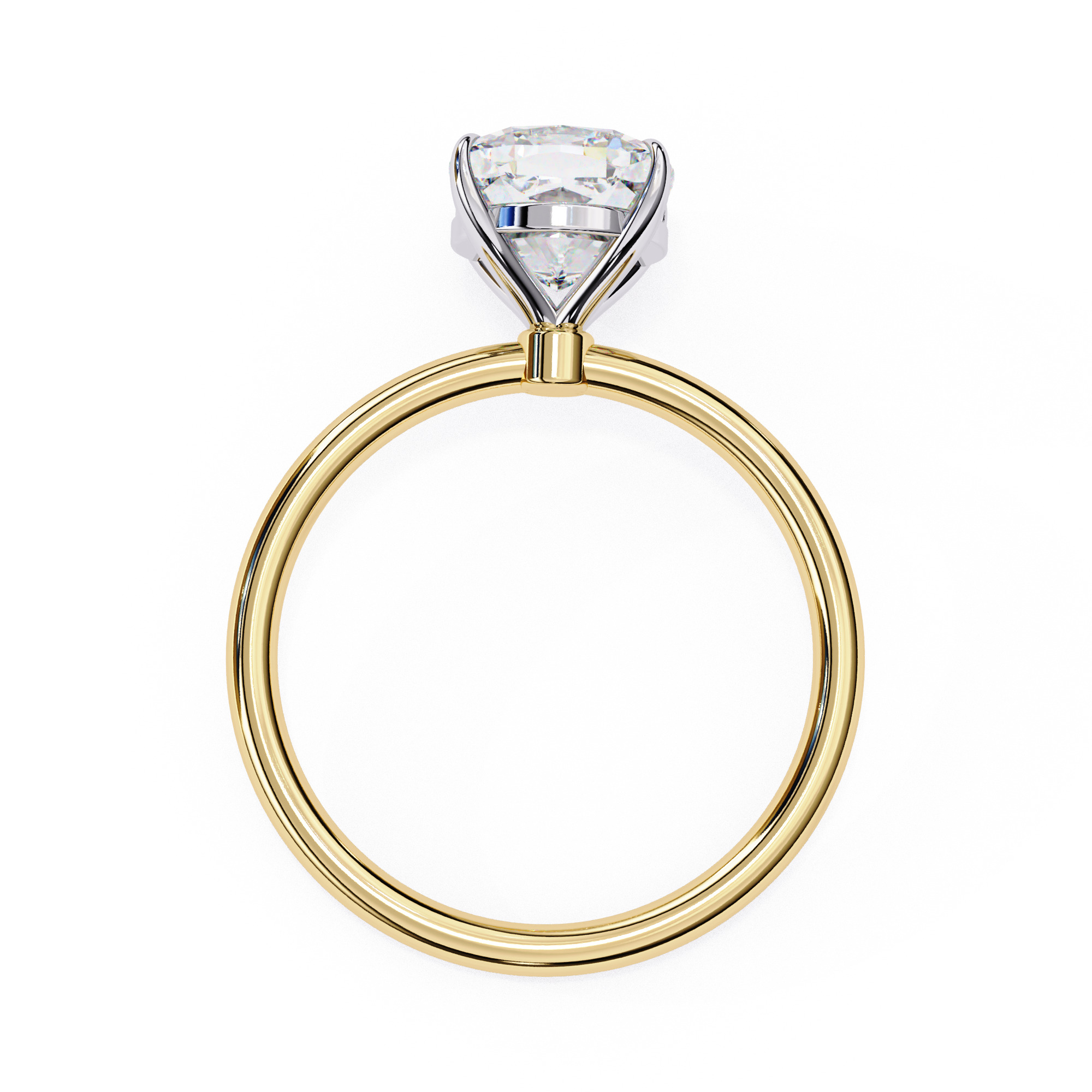 Mono Diamond Solitaire Ring 360 animation renders 3dm stl 3D print model_6