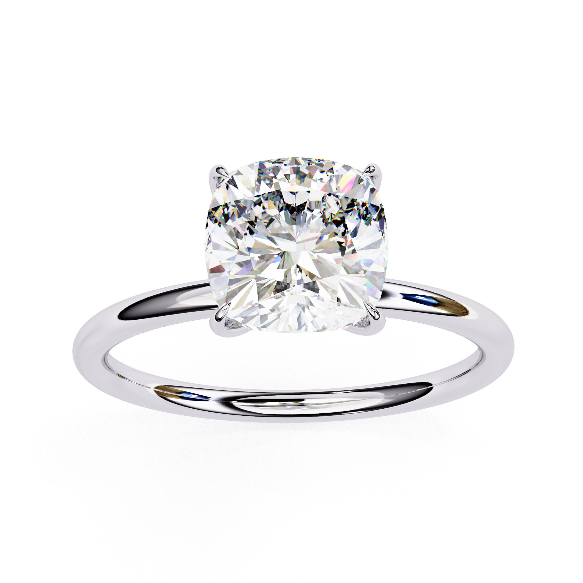 Mono Diamond Solitaire Ring 360 animation renders 3dm stl 3D print model_11