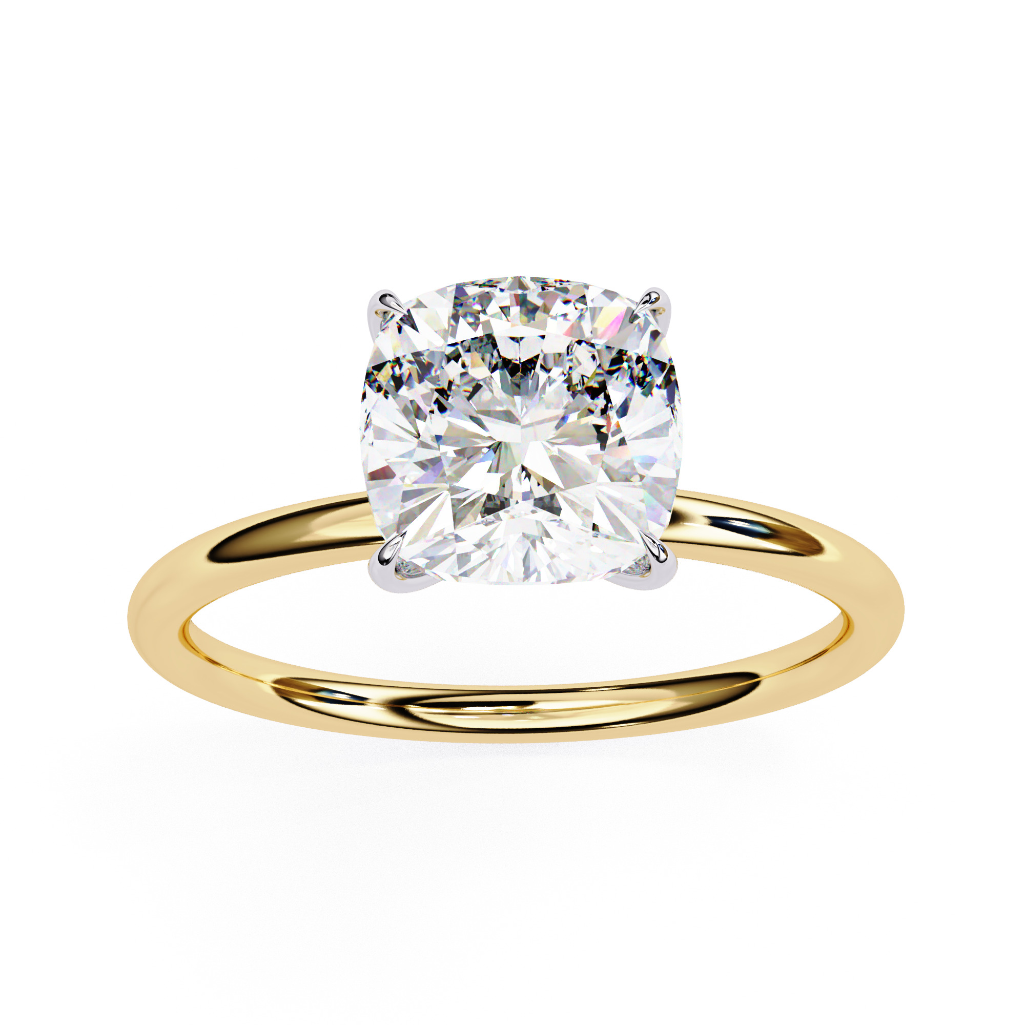 Mono Diamond Solitaire Ring 360 animation renders 3dm stl 3D print model_10
