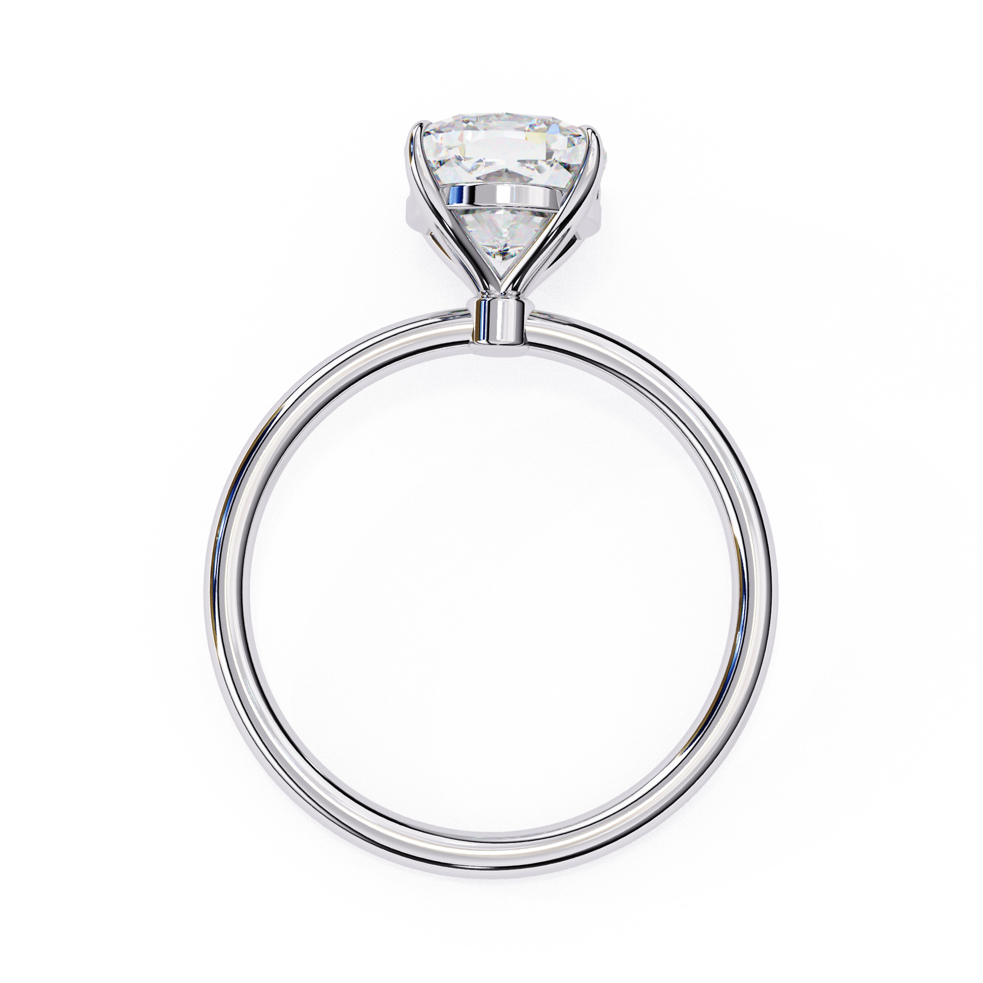 Mono Diamond Solitaire Ring 360 animation renders 3dm stl 3D print model_5