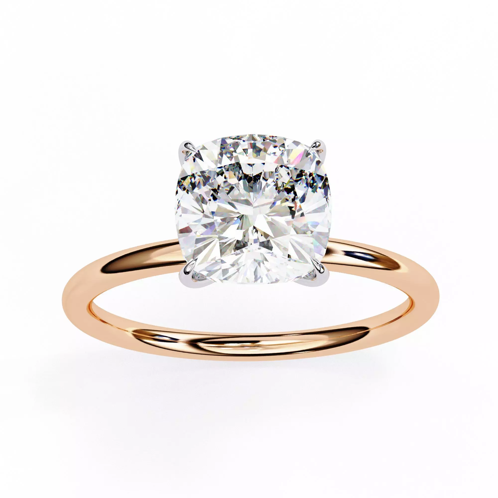 Mono Diamond Solitaire Ring 360 animation renders 3dm stl 3D print model_0