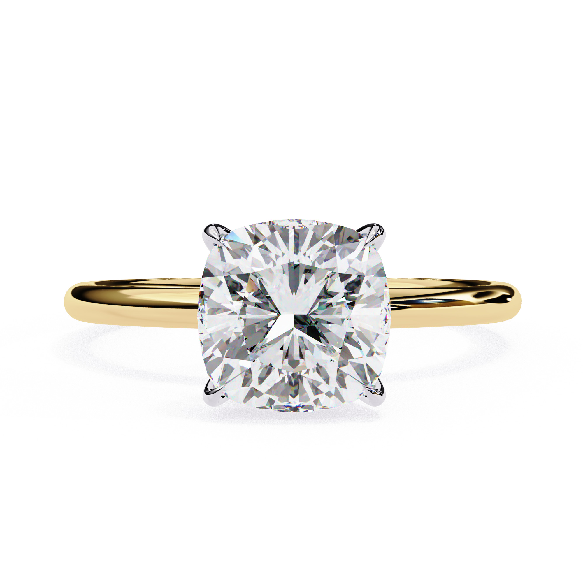 Mono Diamond Solitaire Ring 360 animation renders 3dm stl 3D print model_7