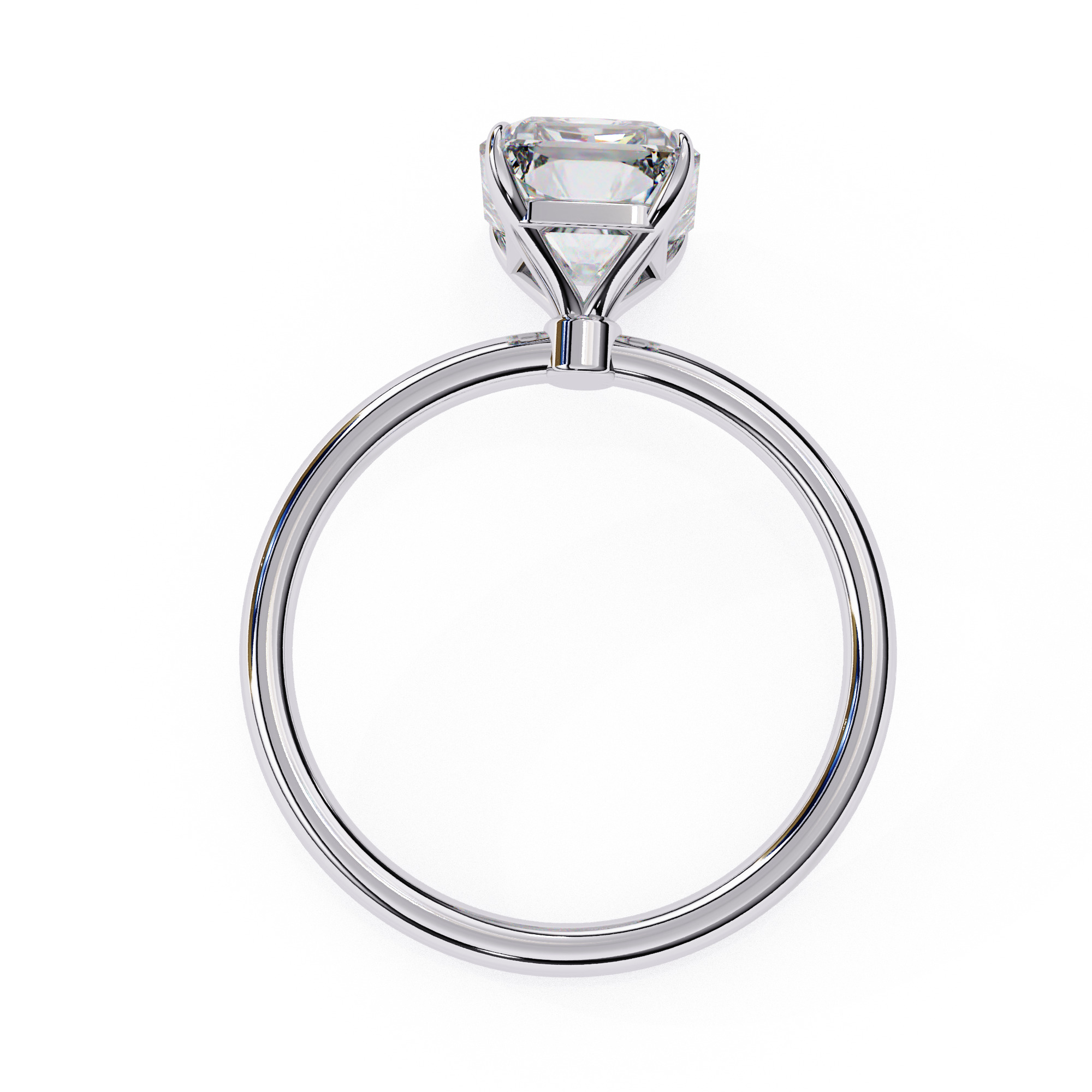 Mono Diamond Solitaire  Ring 360 animation renders 3dm stl  3D print model_12