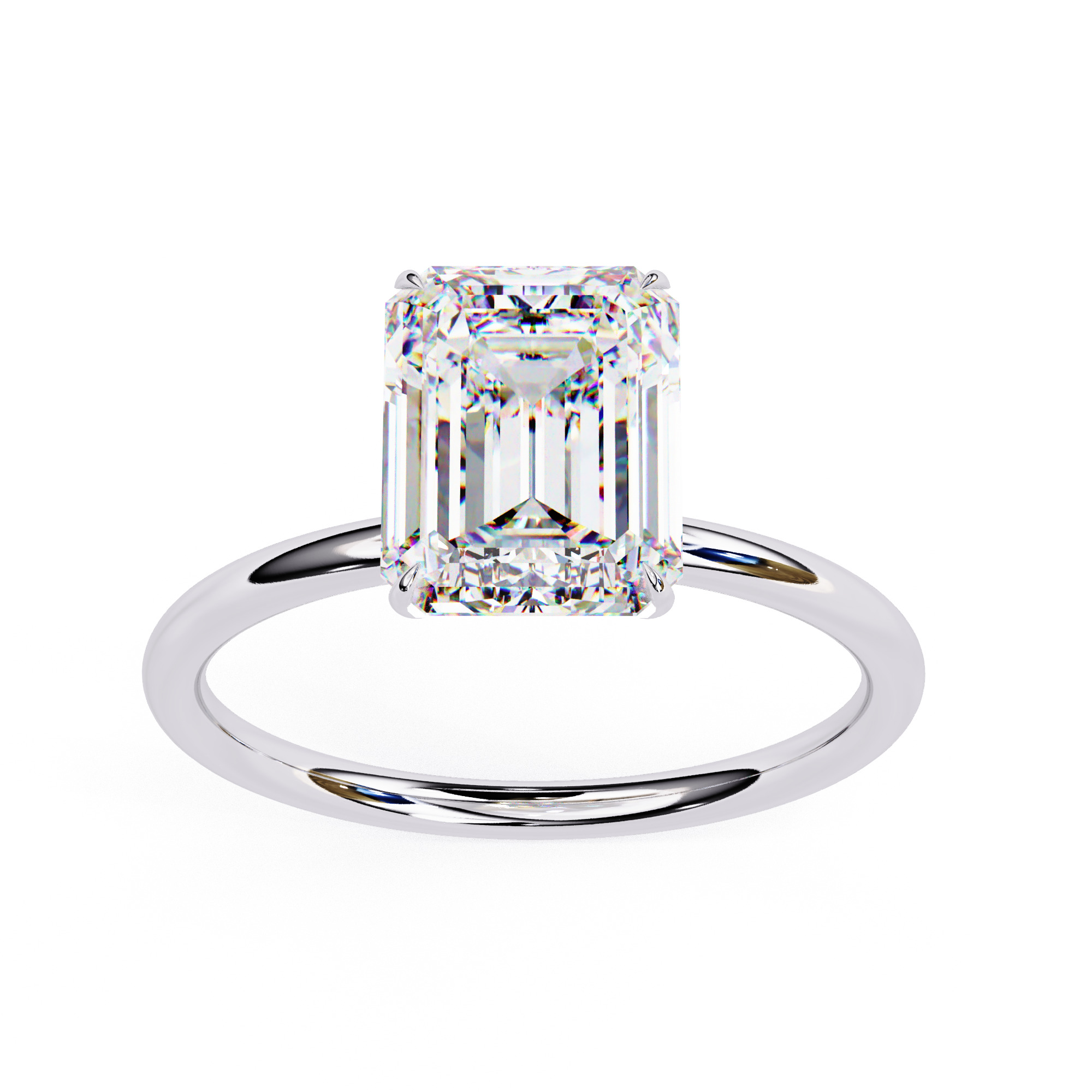 Mono Diamond Solitaire  Ring 360 animation renders 3dm stl  3D print model_7
