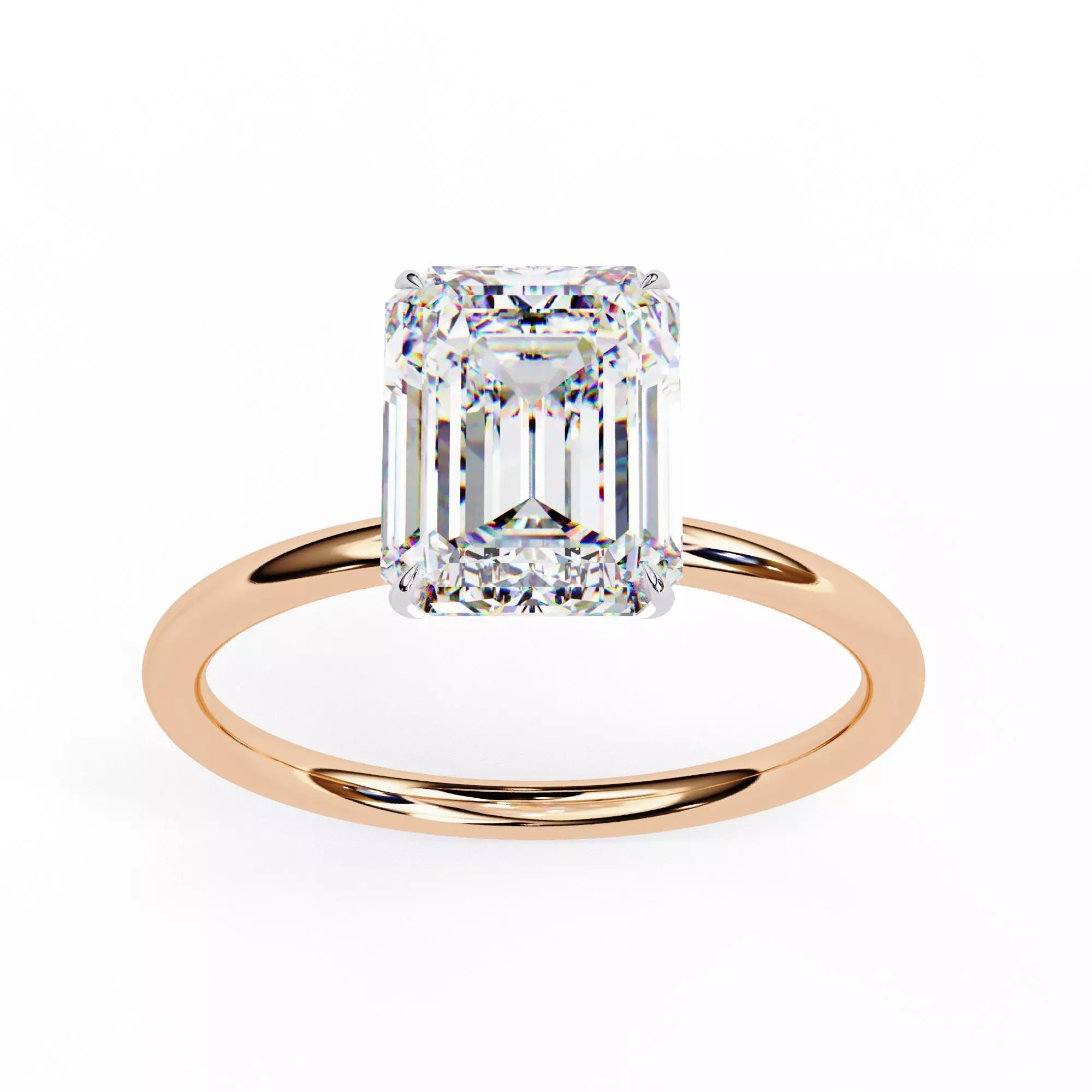 Mono Diamond Solitaire  Ring 360 animation renders 3dm stl  3D print model_0