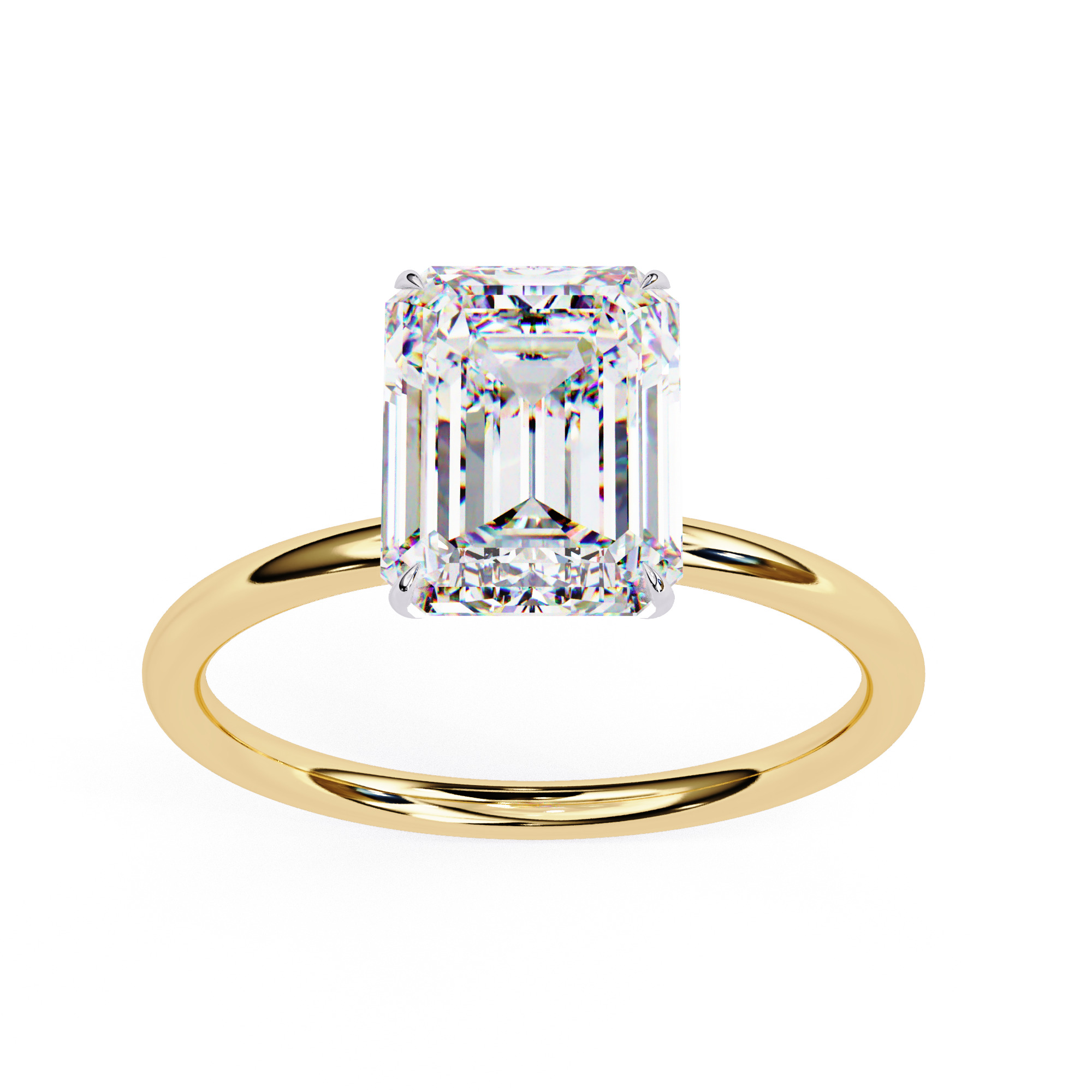 Mono Diamond Solitaire  Ring 360 animation renders 3dm stl  3D print model_8