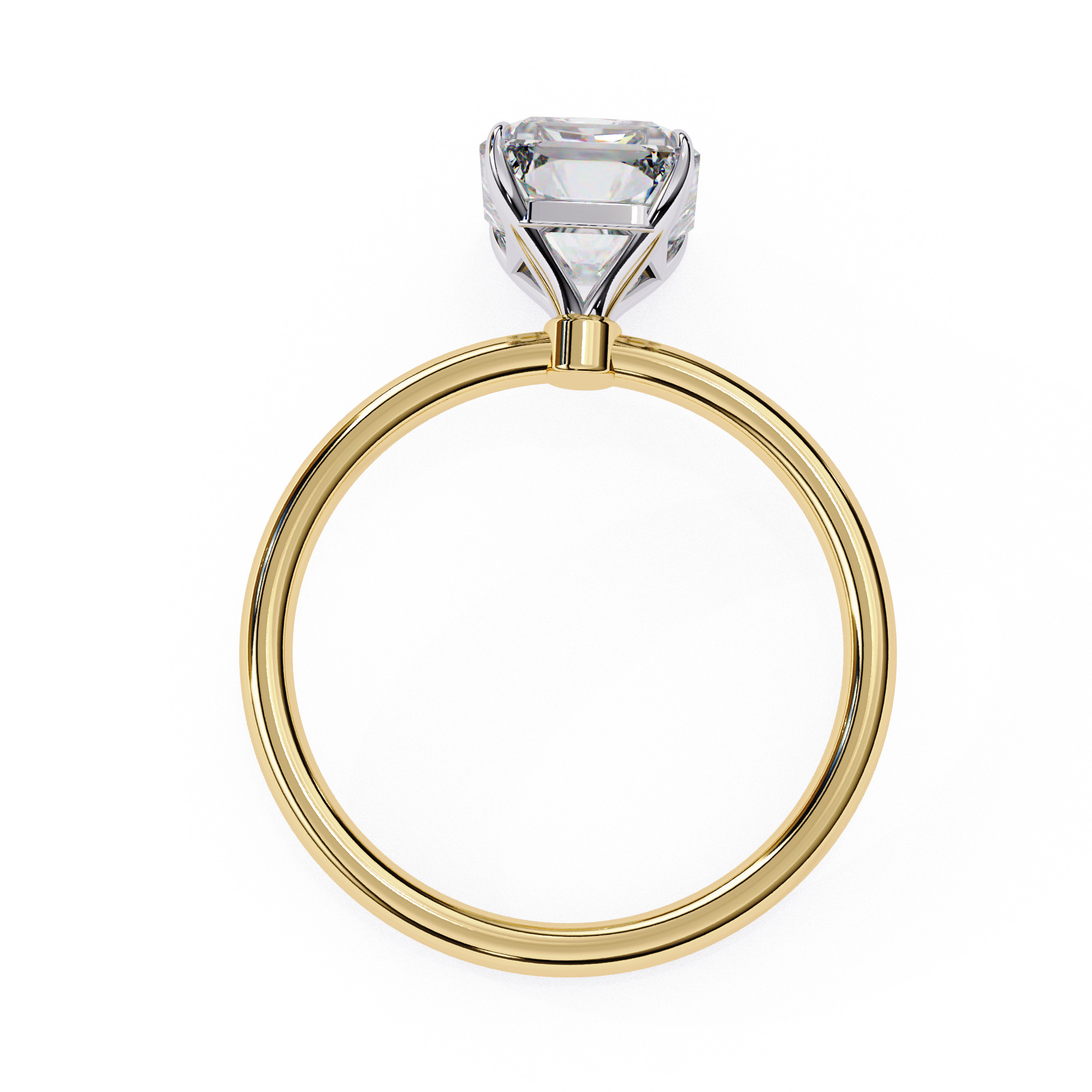 Mono Diamond Solitaire  Ring 360 animation renders 3dm stl  3D print model_4
