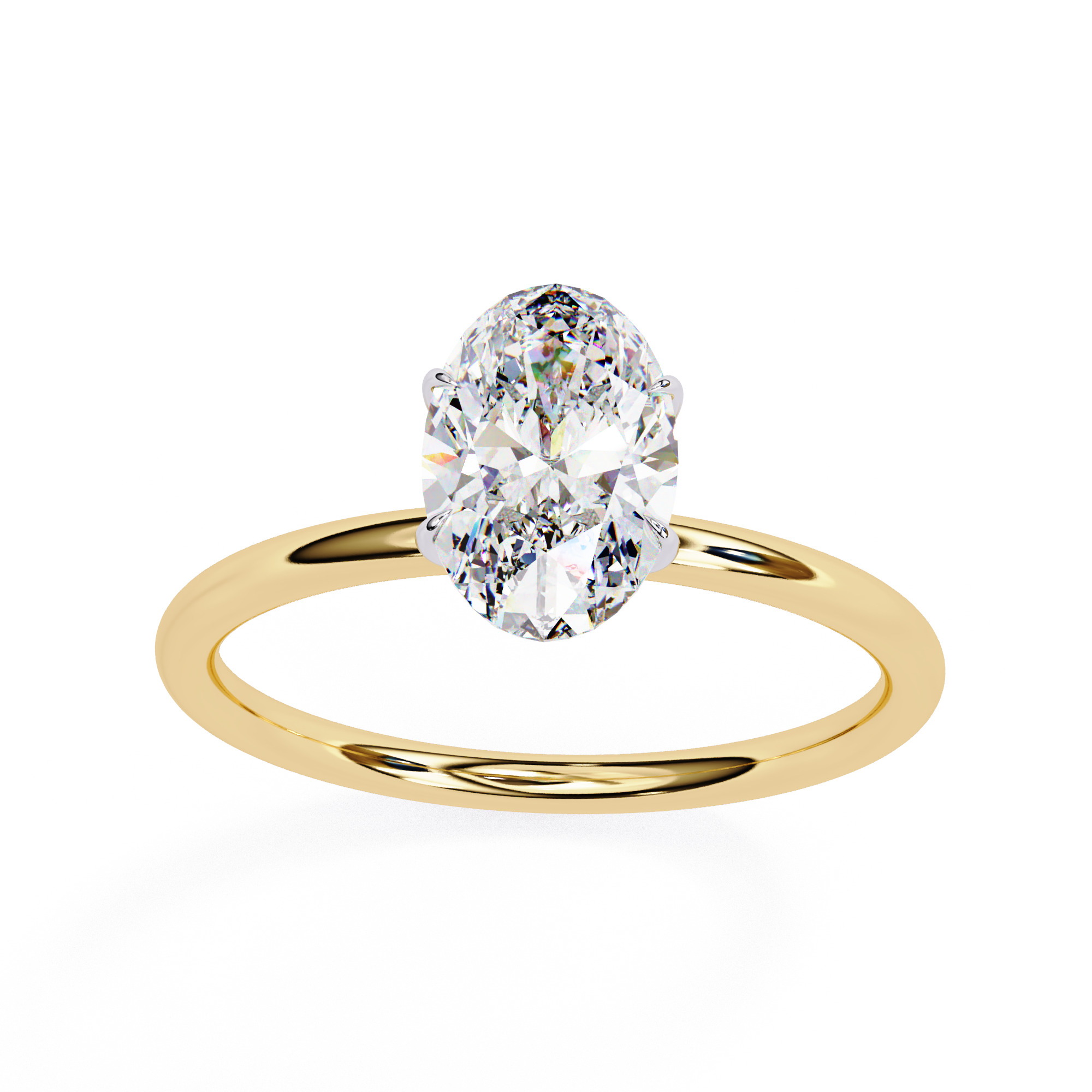 Mono Diamond Solitaire Ring 360 animation renders 3dm stl 3D print model_10