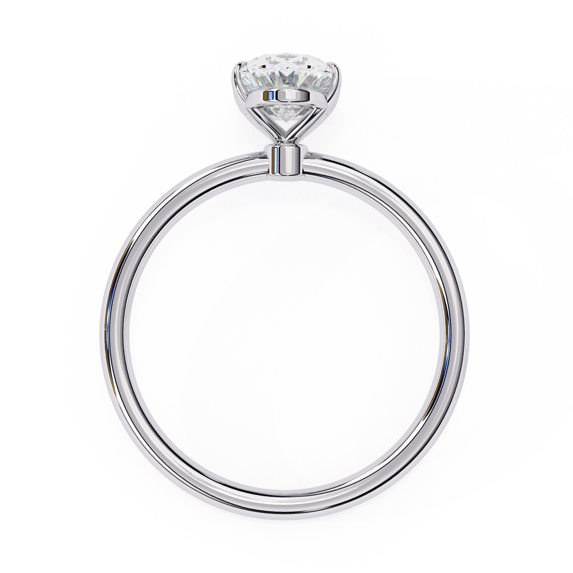 Mono Diamond Solitaire Ring 360 animation renders 3dm stl 3D print model_5