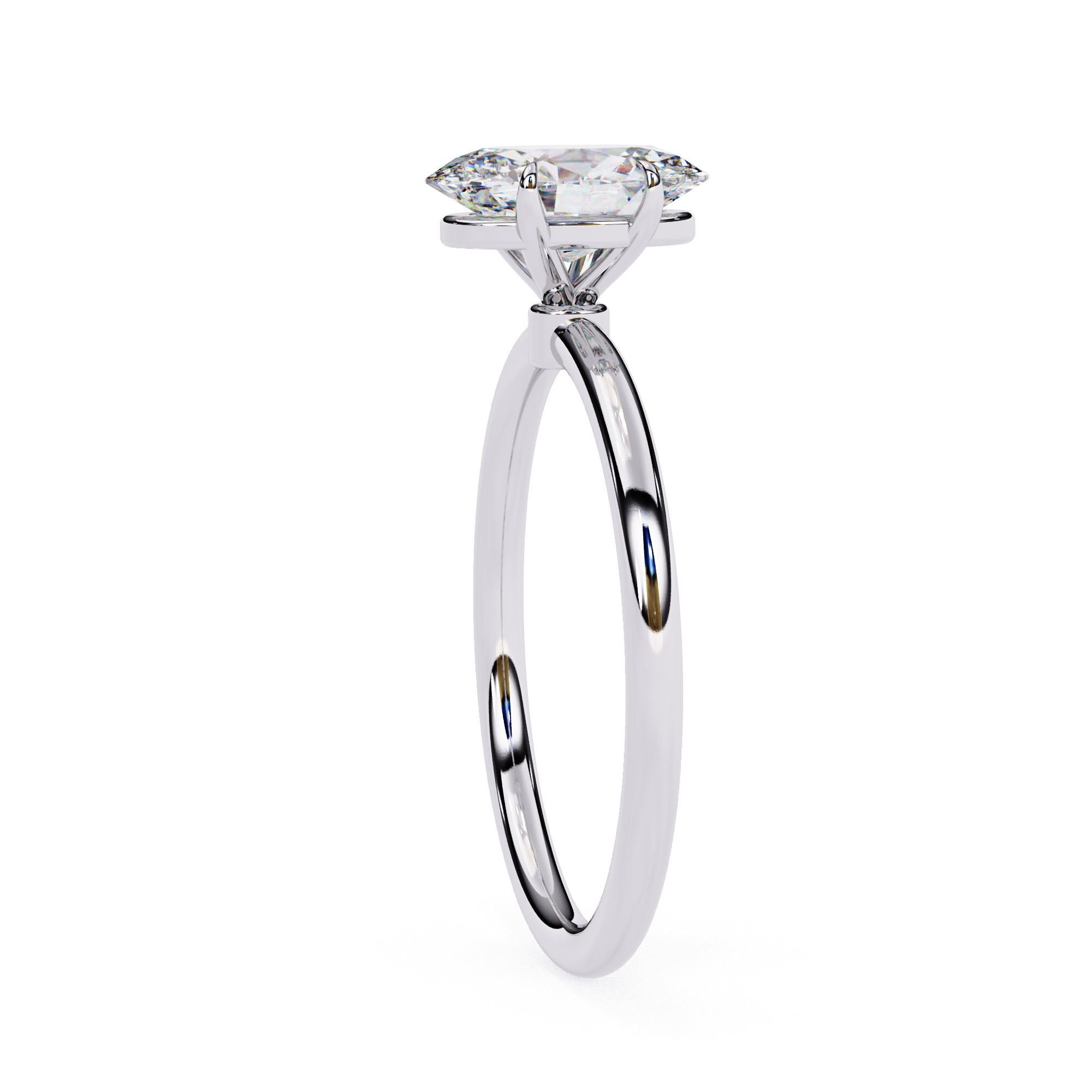 Mono Diamond Solitaire Ring 360 animation renders 3dm stl 3D print model_12