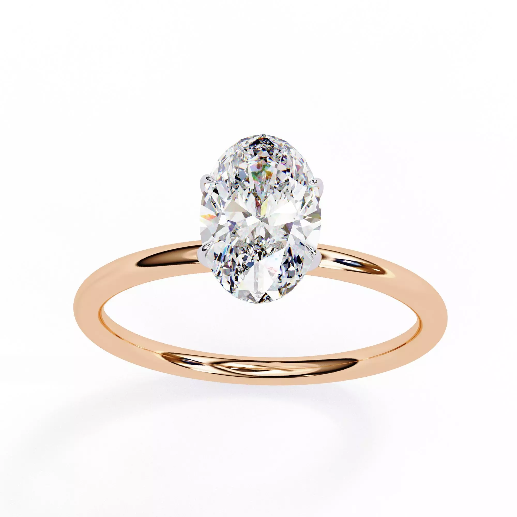 Mono Diamond Solitaire Ring 360 animation renders 3dm stl 3D print model_0