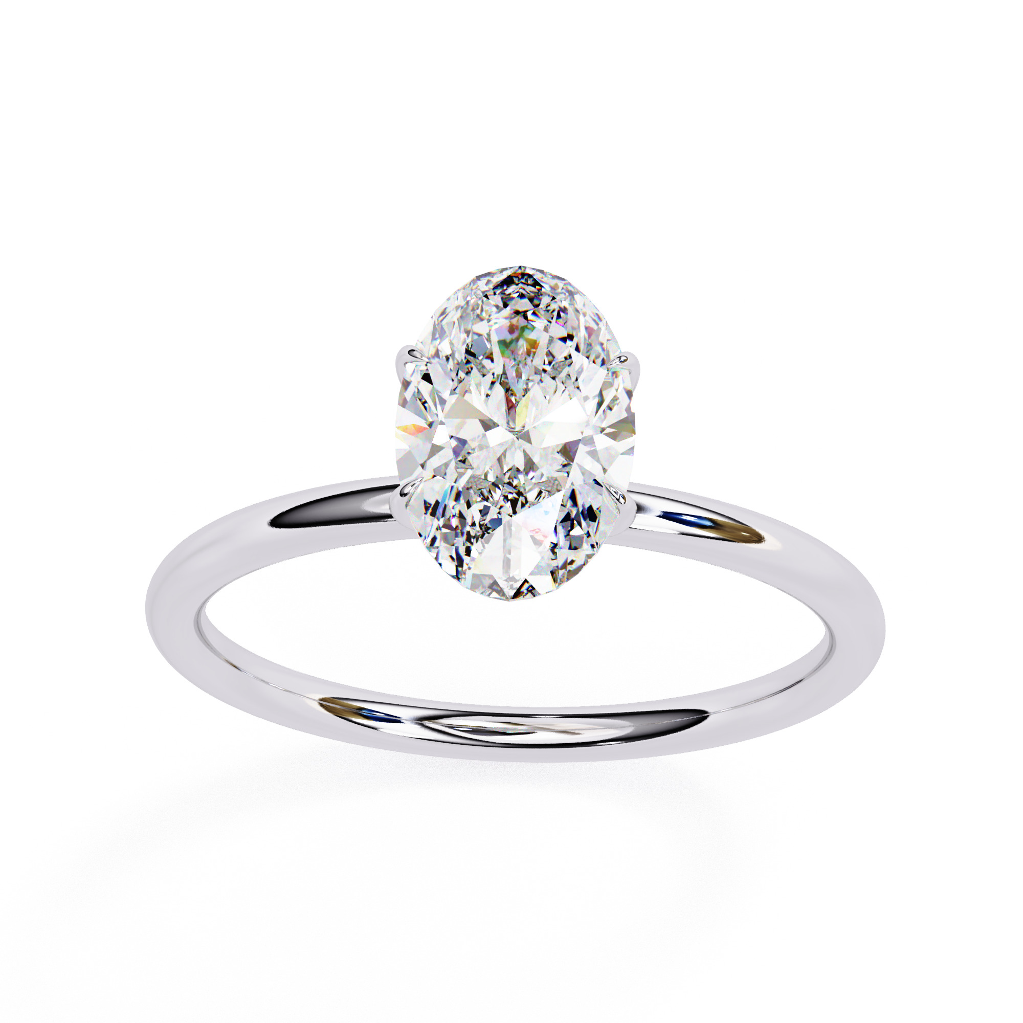Mono Diamond Solitaire Ring 360 animation renders 3dm stl 3D print model_9