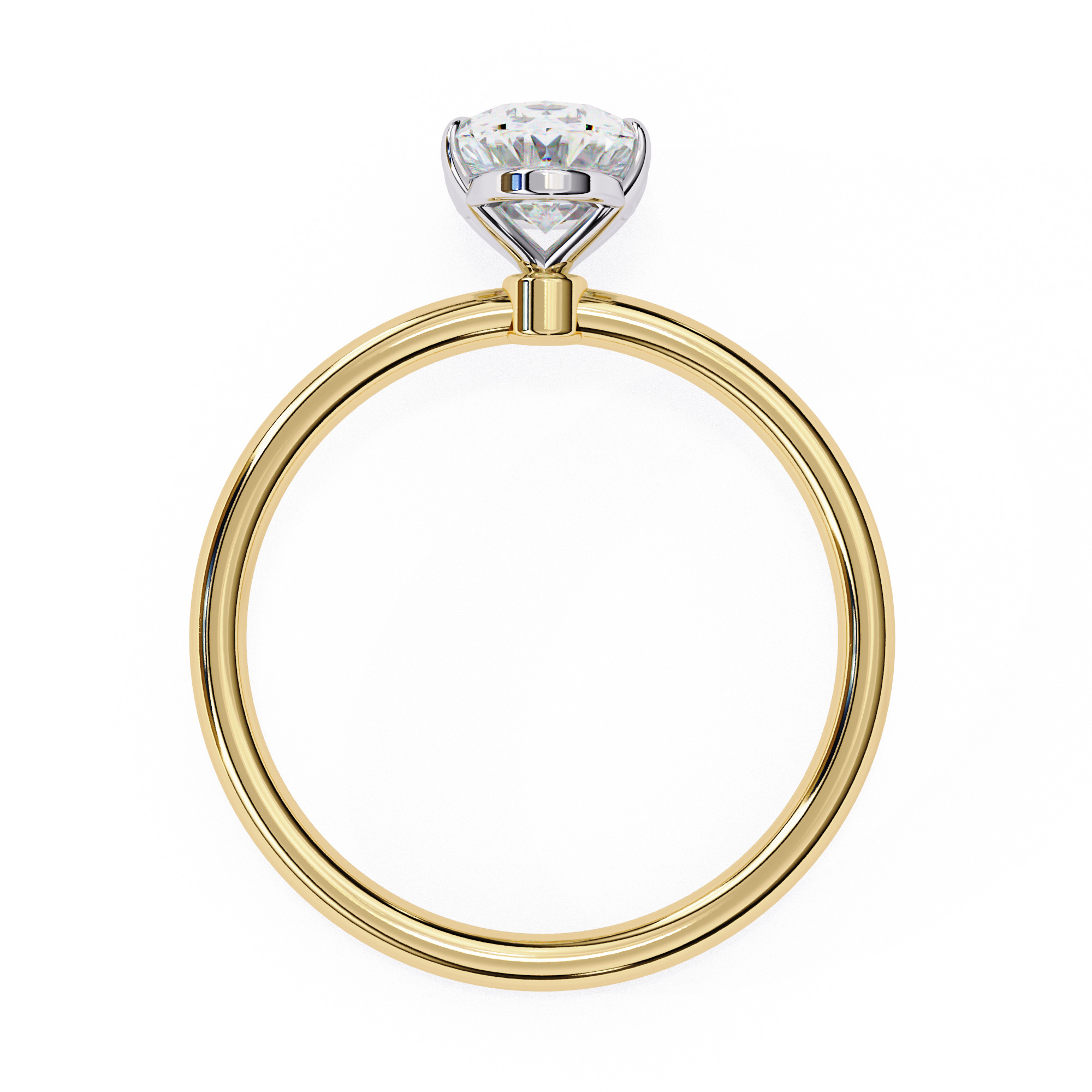 Mono Diamond Solitaire Ring 360 animation renders 3dm stl 3D print model_6
