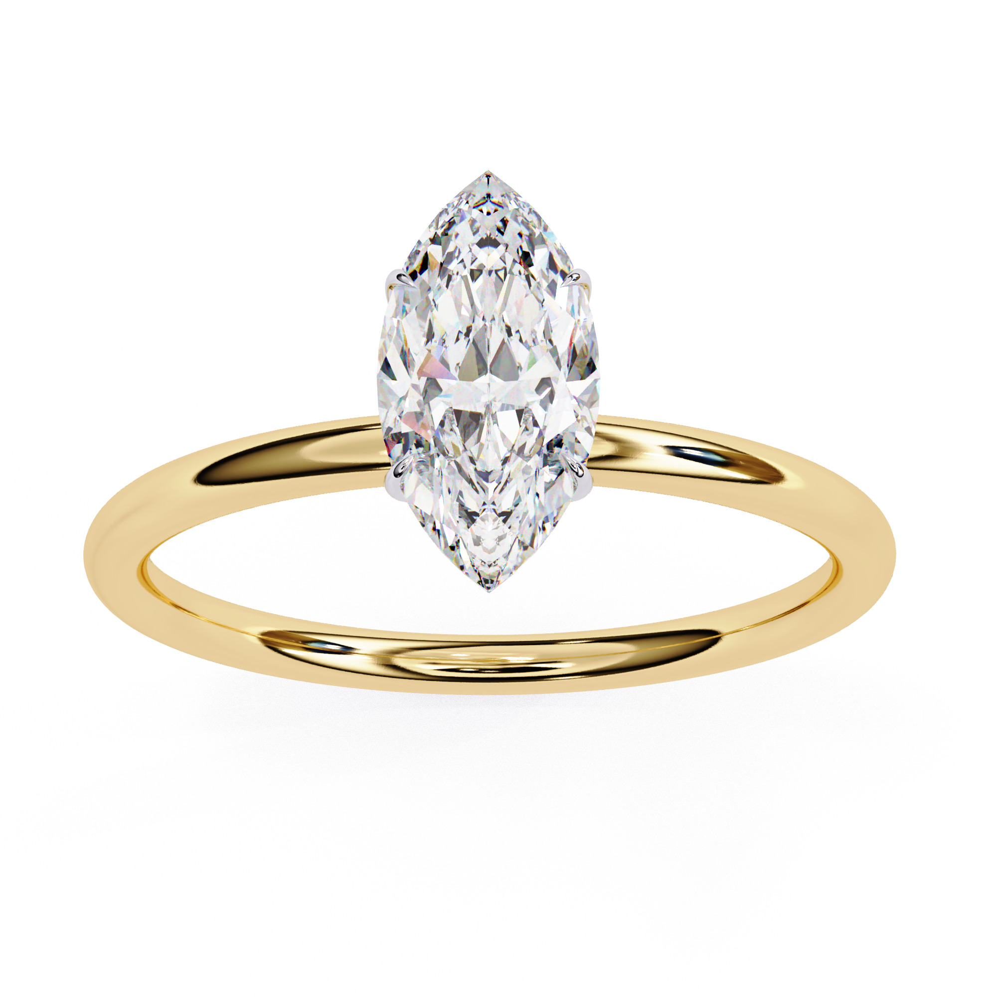 Mono Diamond Solitaire Ring 360 animation renders 3dm stl 3D print model_8