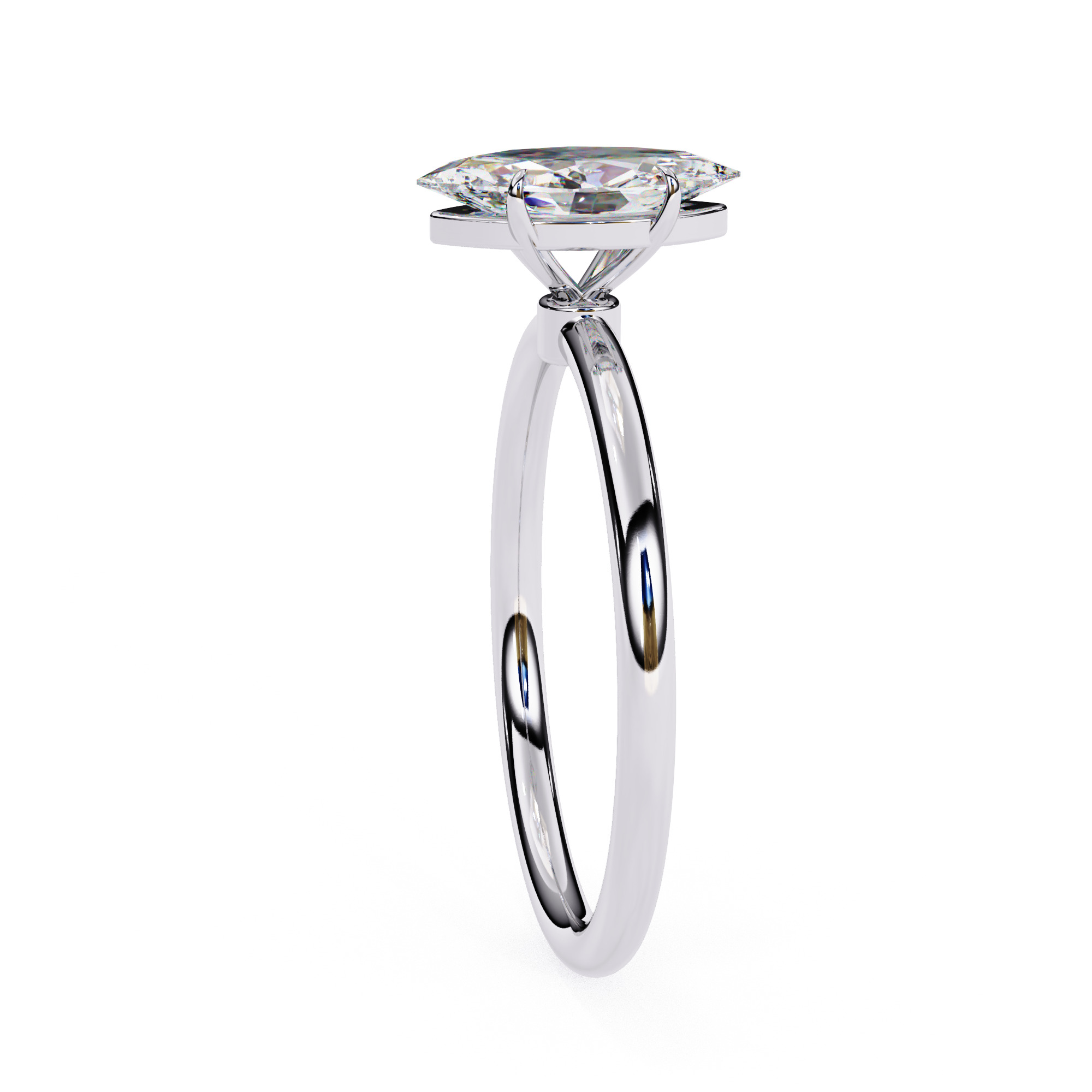 Mono Diamond Solitaire Ring 360 animation renders 3dm stl 3D print model_10