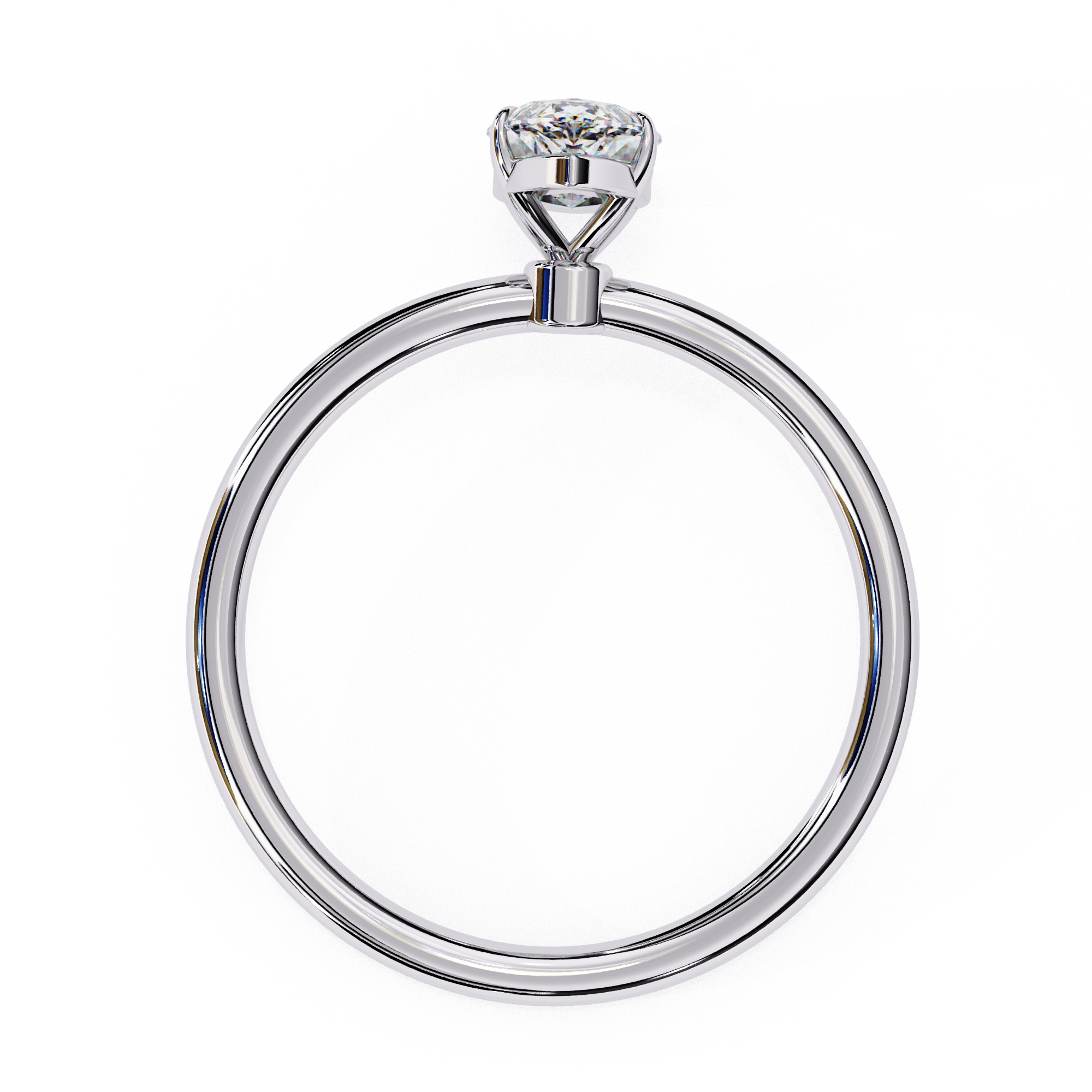 Mono Diamond Solitaire Ring 360 animation renders 3dm stl 3D print model_14