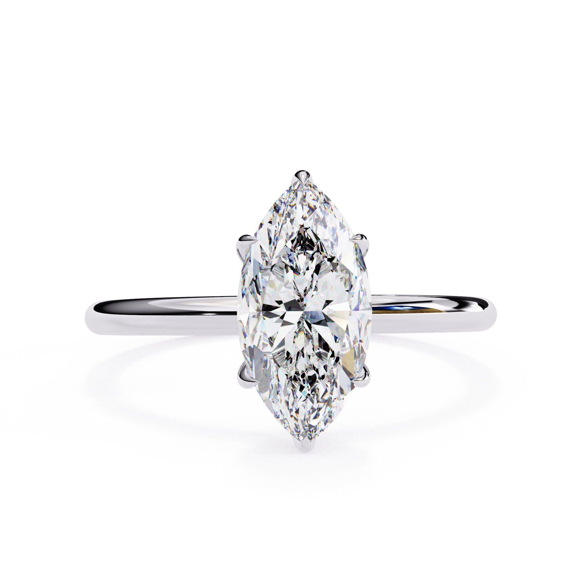 Mono Diamond Solitaire Ring 360 animation renders 3dm stl 3D print model_7