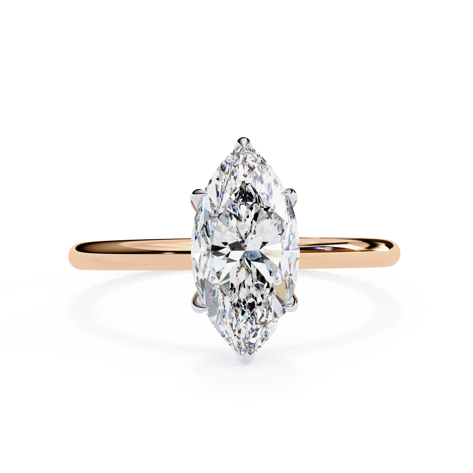 Mono Diamond Solitaire Ring 360 animation renders 3dm stl 3D print model_1