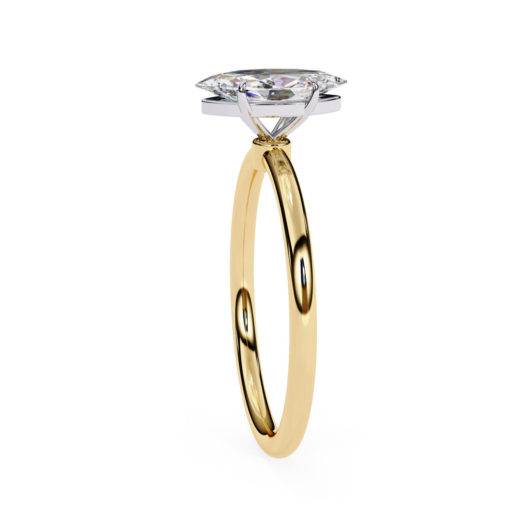 Mono Diamond Solitaire Ring 360 animation renders 3dm stl 3D print model_11