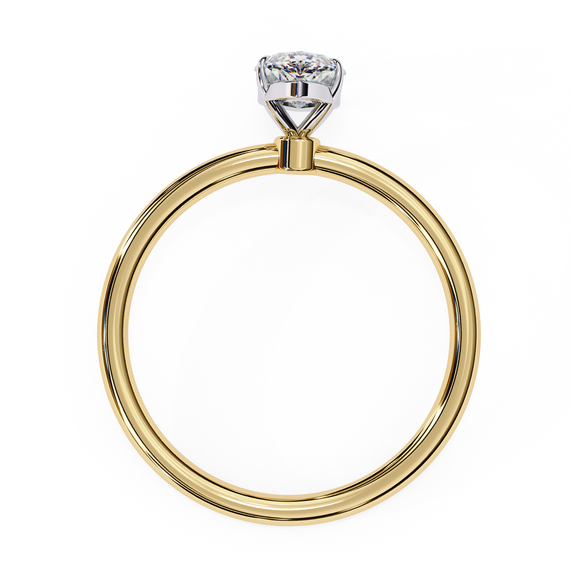 Mono Diamond Solitaire Ring 360 animation renders 3dm stl 3D print model_5