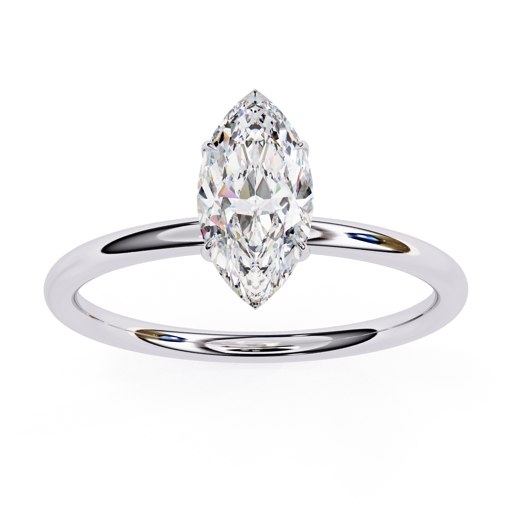 Mono Diamond Solitaire Ring 360 animation renders 3dm stl 3D print model_9