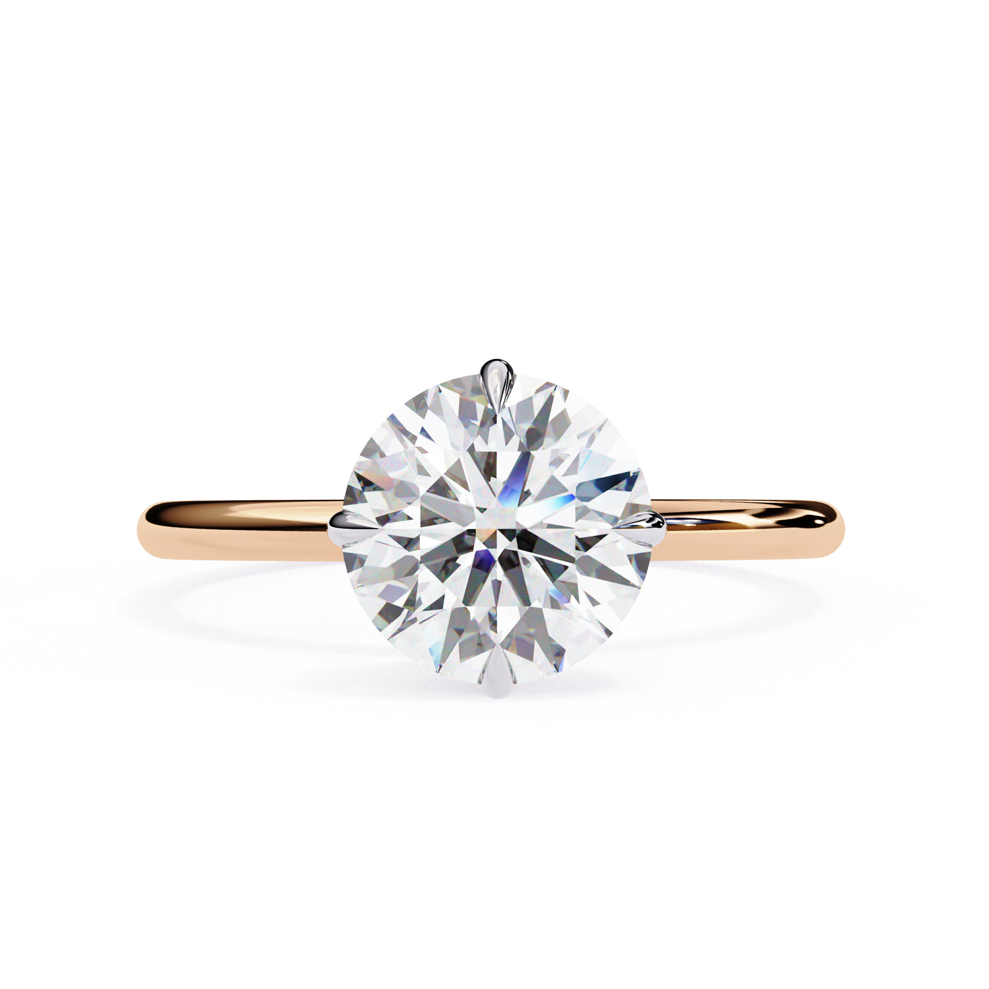 Mono Diamond Solitaire Ring 360 animation renders 3dm stl 3D print model_1