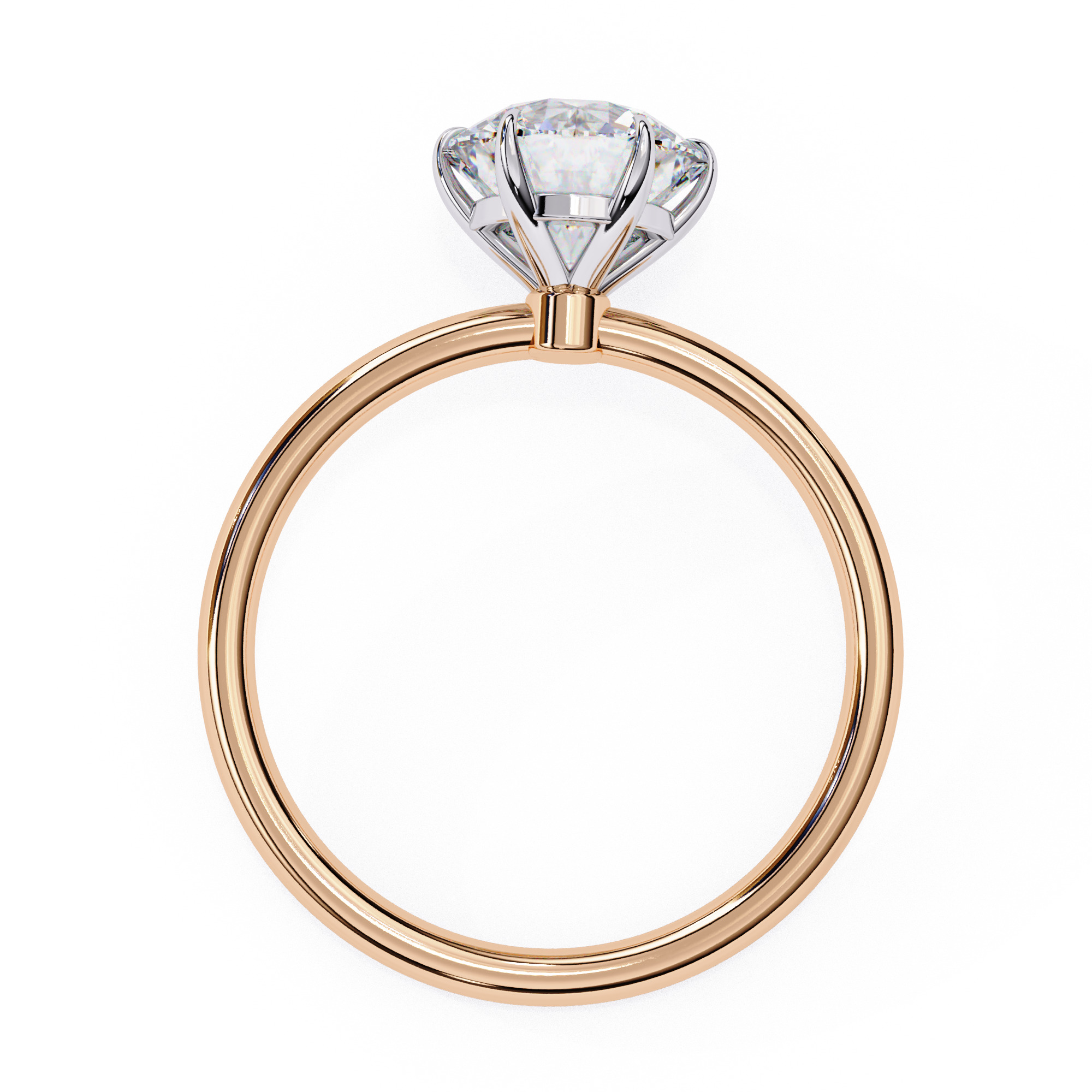 Mono Diamond Solitaire Ring 360 animation renders 3dm stl 3D print model_11
