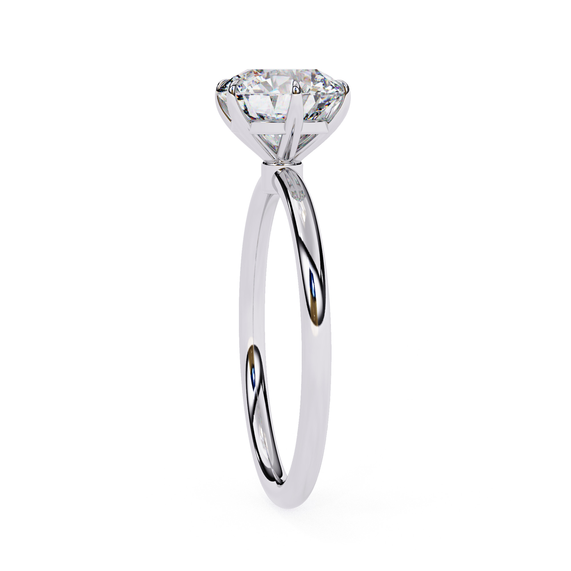 Mono Diamond Solitaire Ring 360 animation renders 3dm stl 3D print model_7