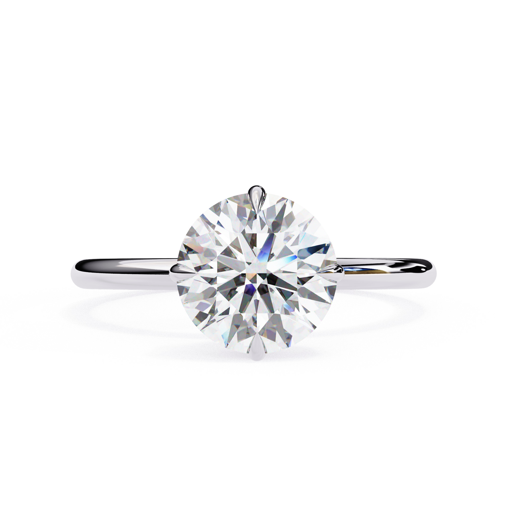 Mono Diamond Solitaire Ring 360 animation renders 3dm stl 3D print model_5