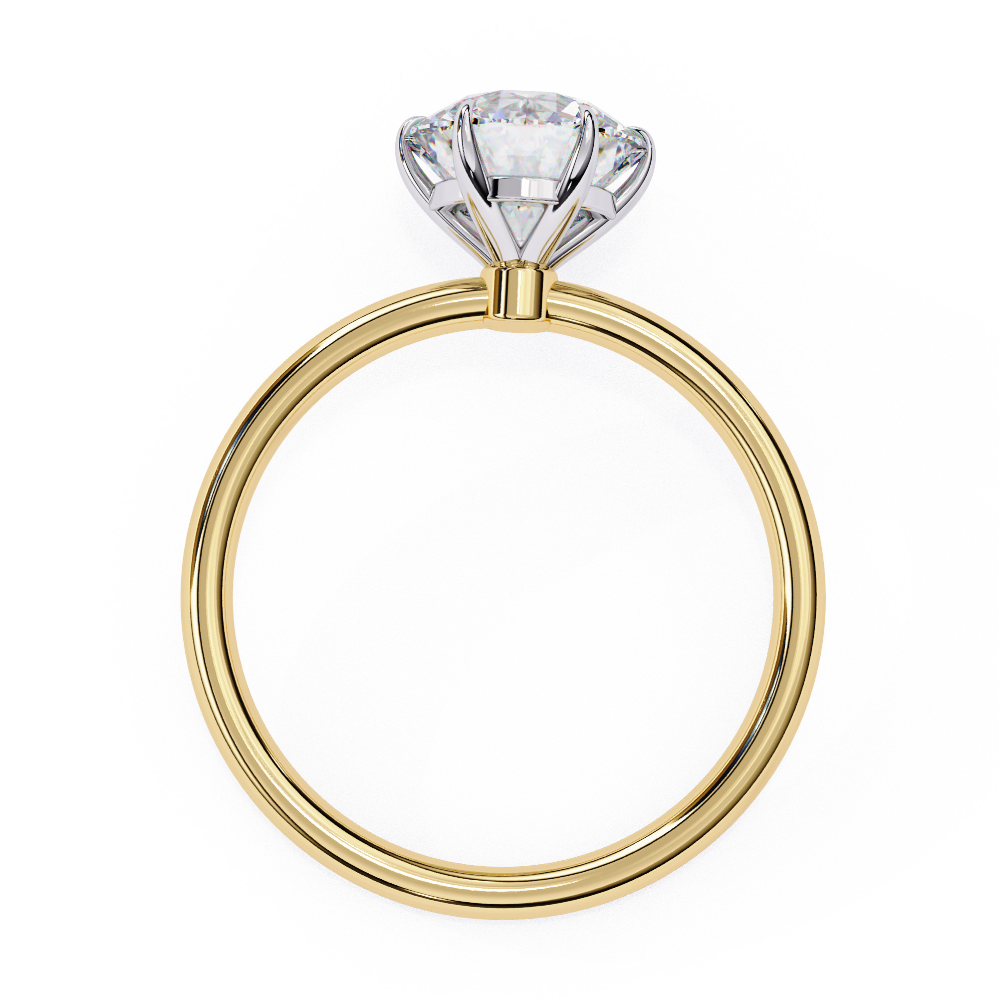 Mono Diamond Solitaire Ring 360 animation renders 3dm stl 3D print model_9