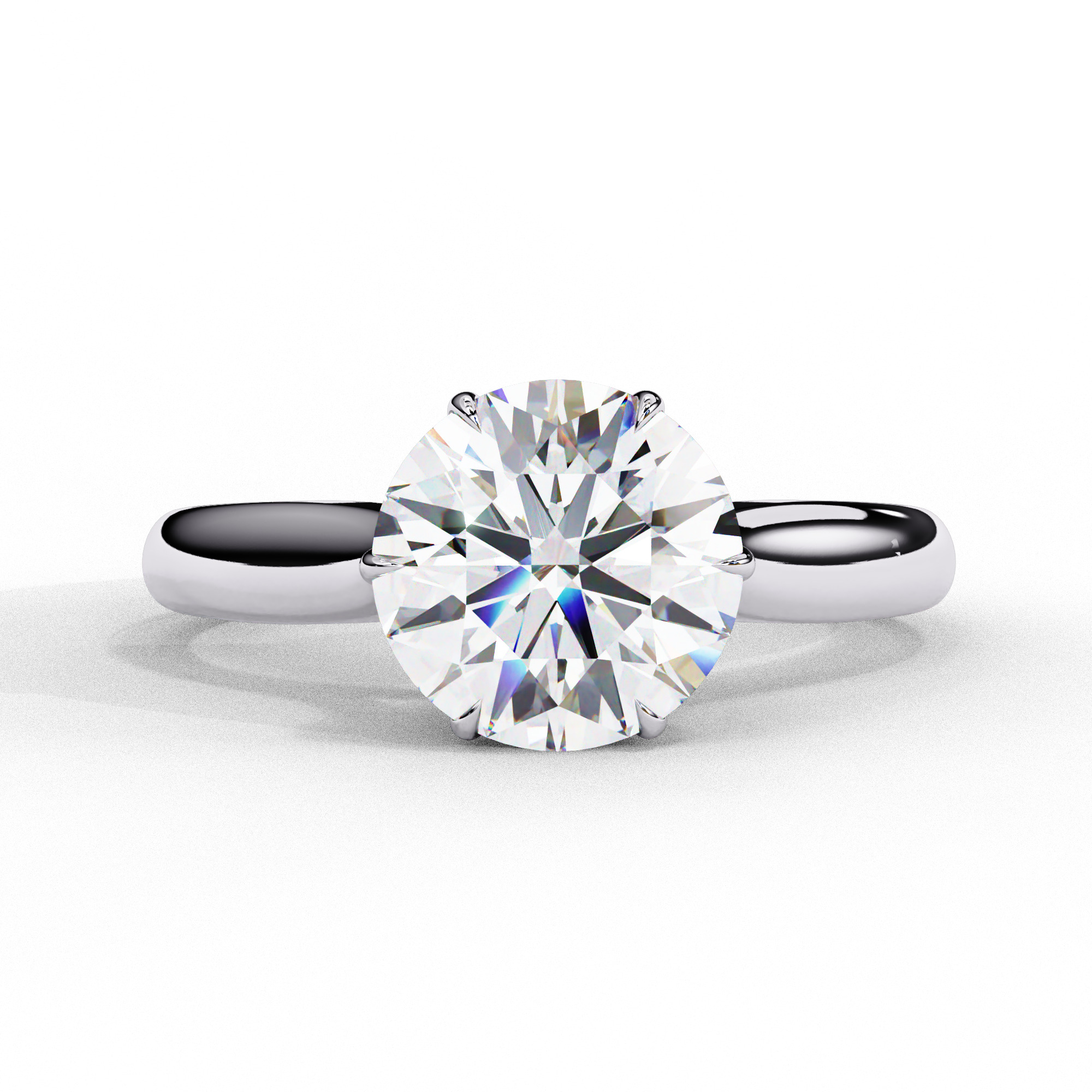 Mono Diamond Solitaire Ring 360 animation renders 3dm stl 3D print model_7