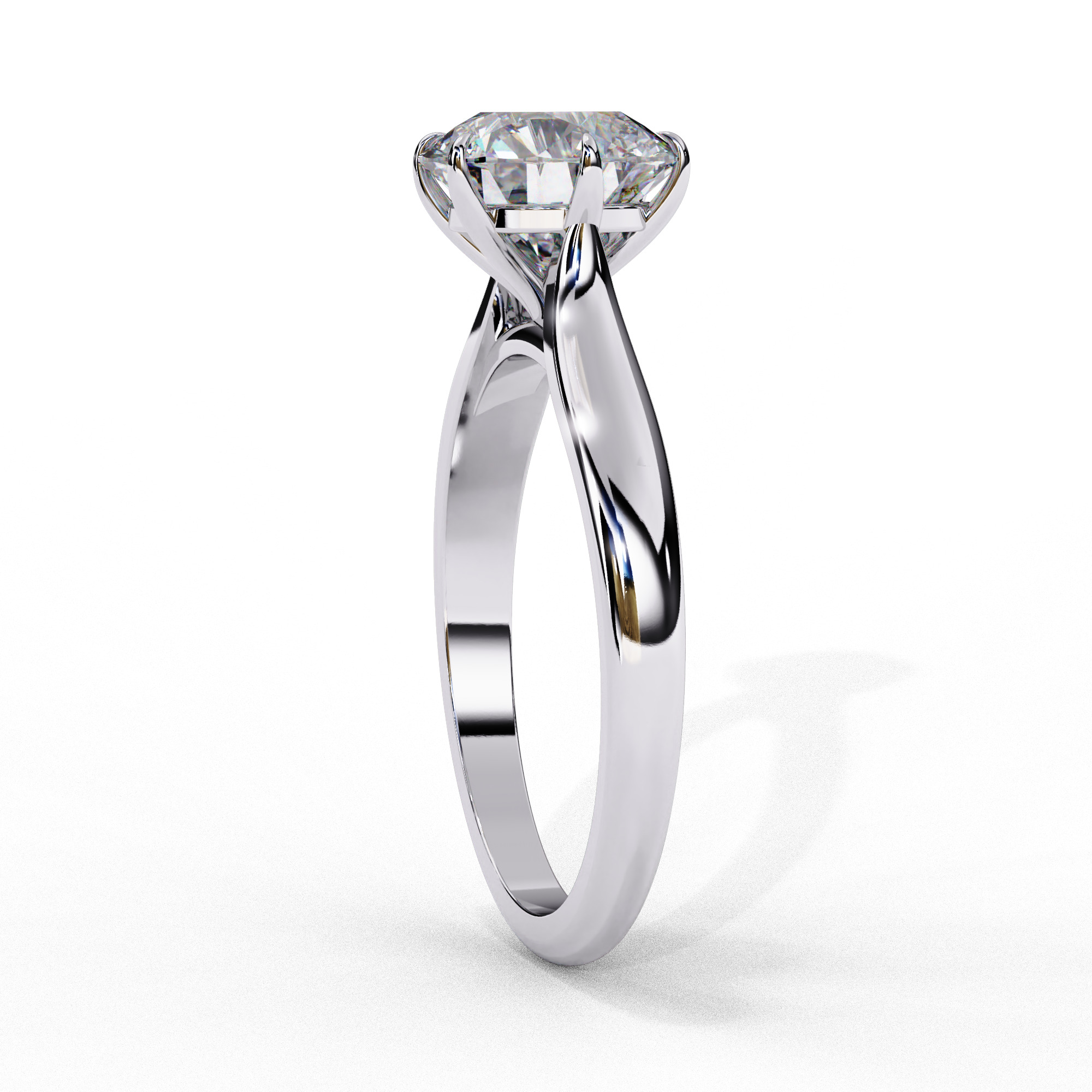 Mono Diamond Solitaire Ring 360 animation renders 3dm stl 3D print model_11