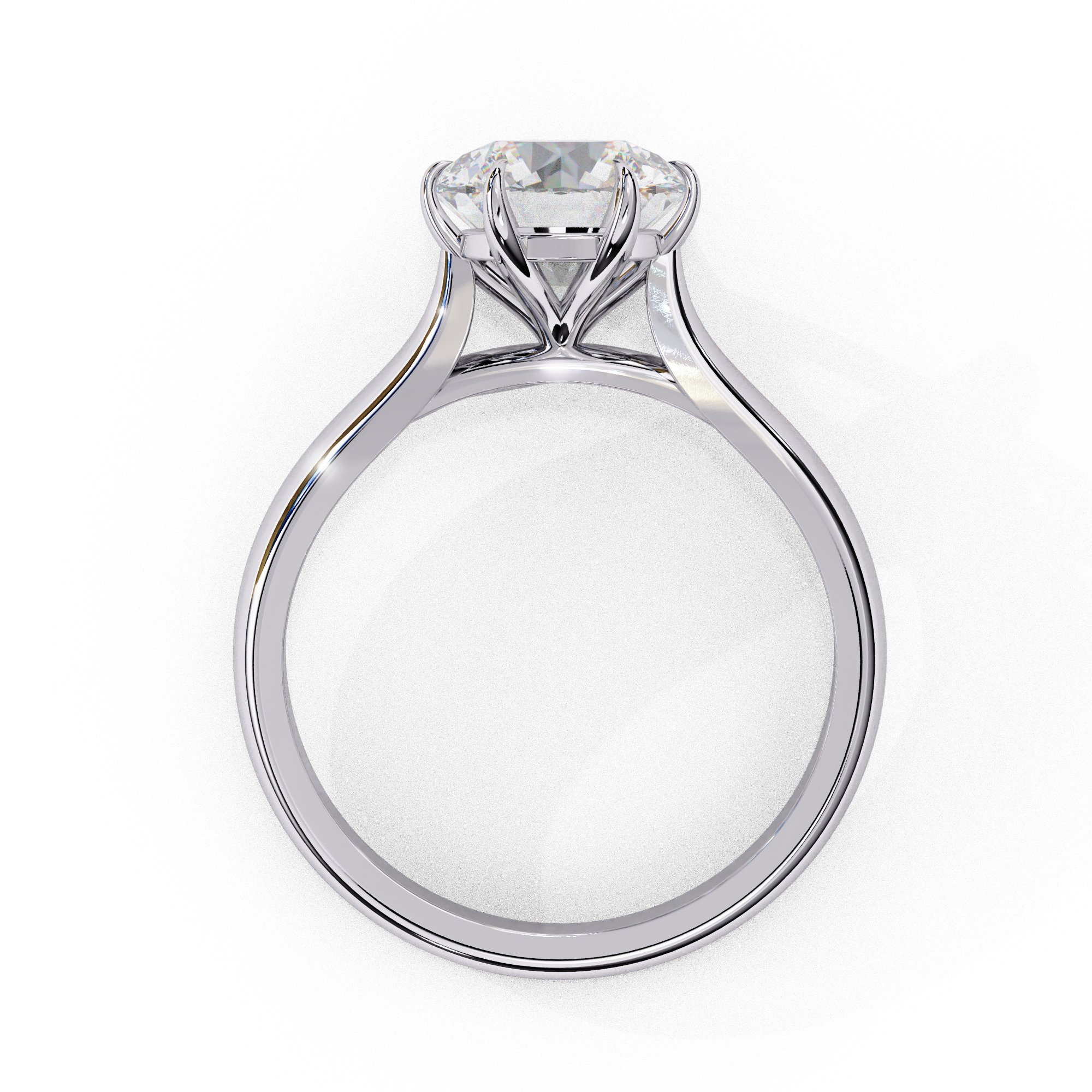 Mono Diamond Solitaire Ring 360 animation renders 3dm stl 3D print model_14