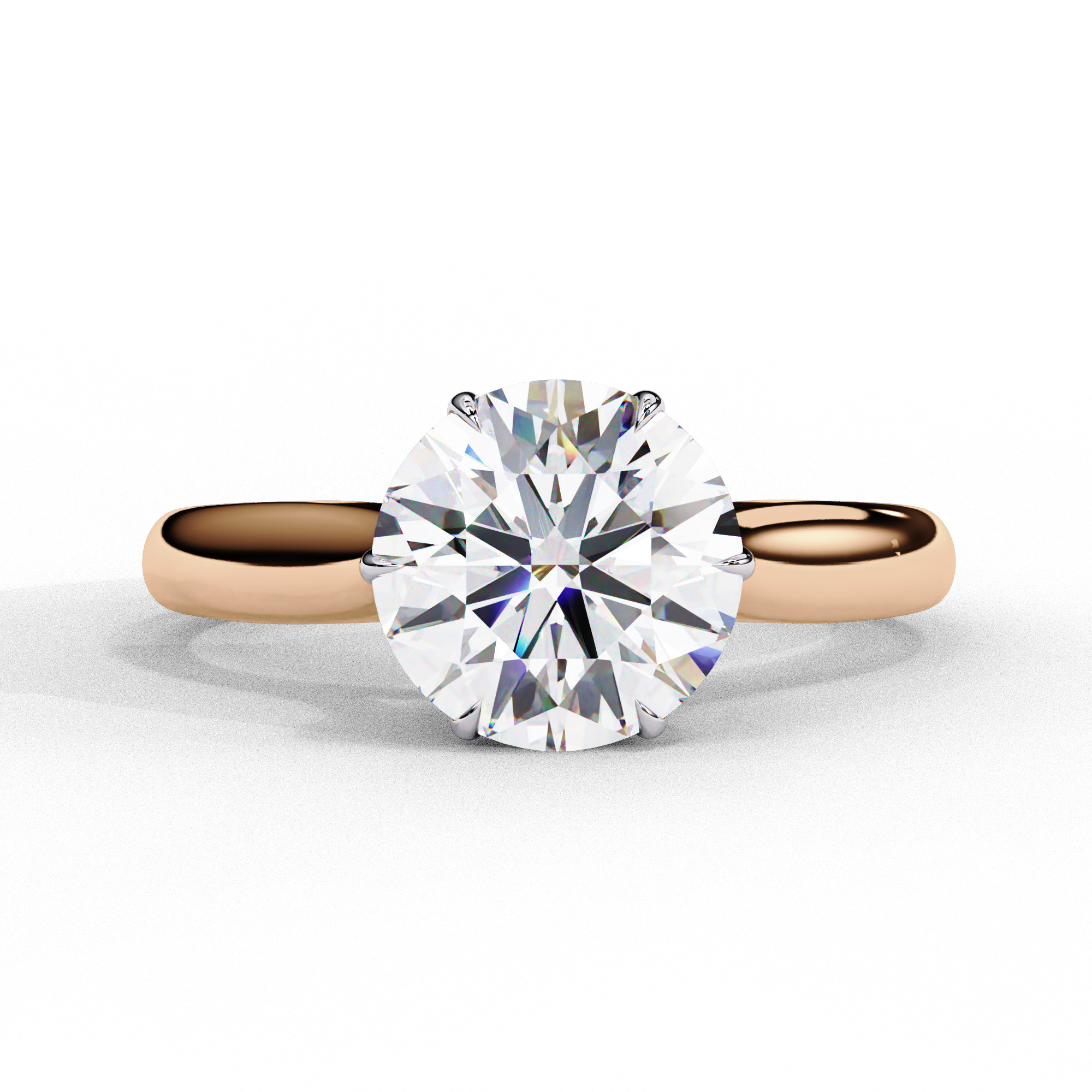 Mono Diamond Solitaire Ring 360 animation renders 3dm stl 3D print model_1