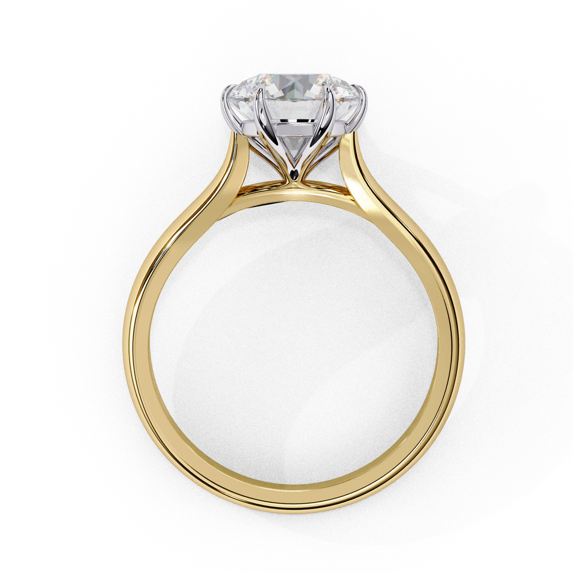 Mono Diamond Solitaire Ring 360 animation renders 3dm stl 3D print model_5