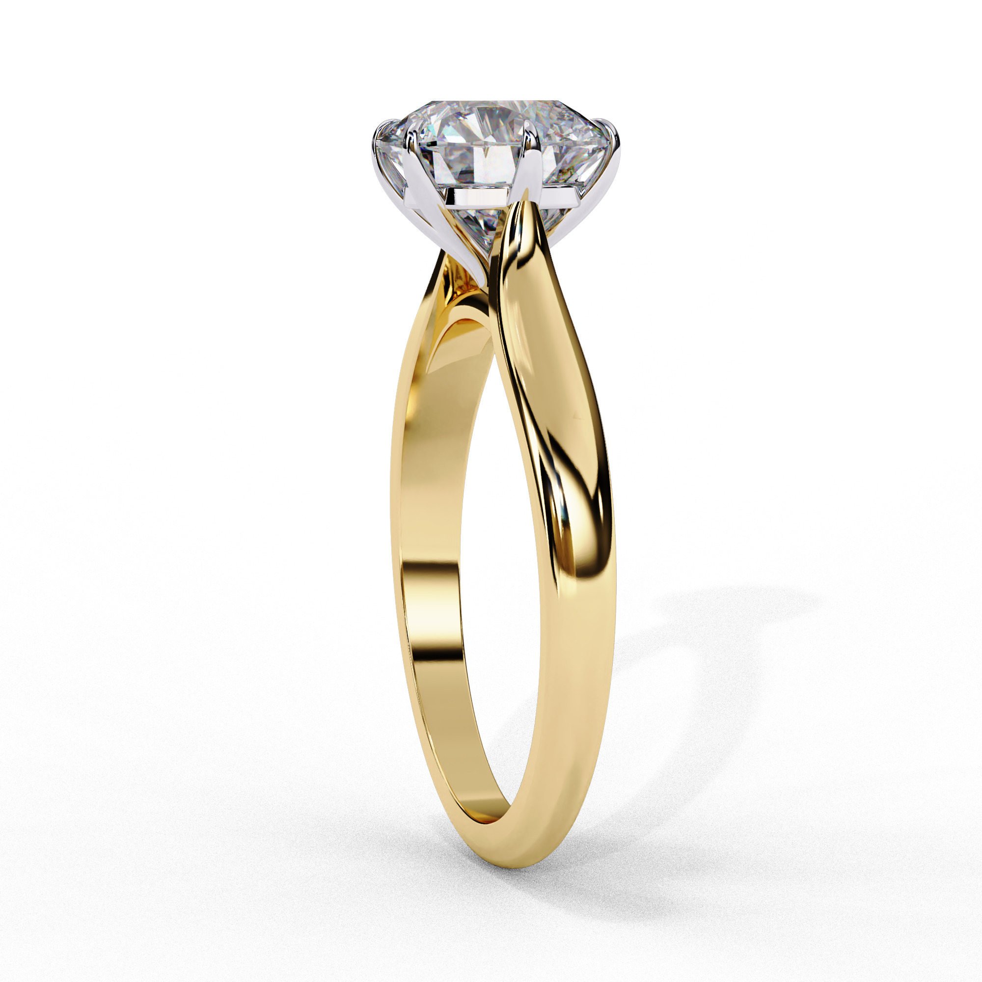 Mono Diamond Solitaire Ring 360 animation renders 3dm stl 3D print model_12