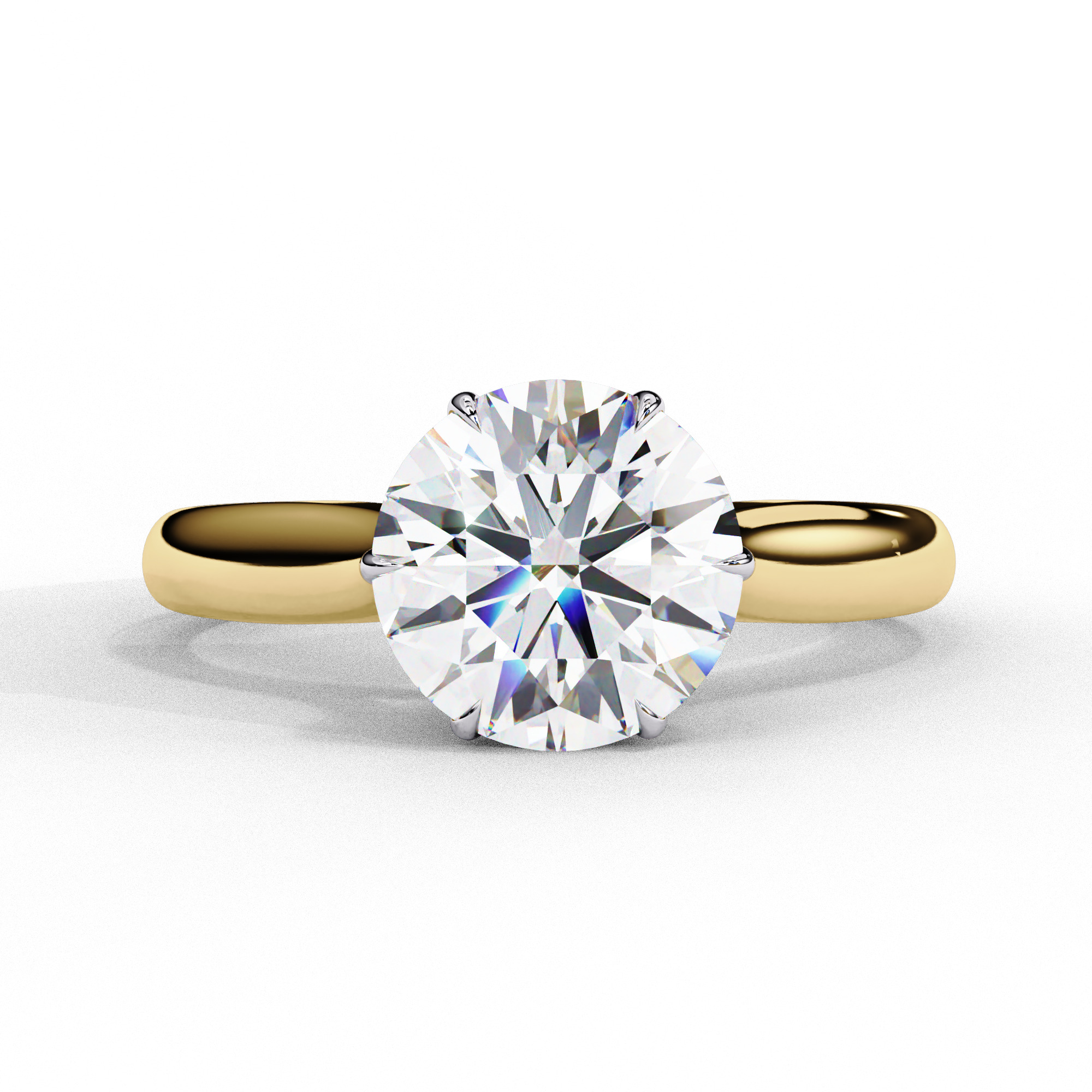 Mono Diamond Solitaire Ring 360 animation renders 3dm stl 3D print model_8