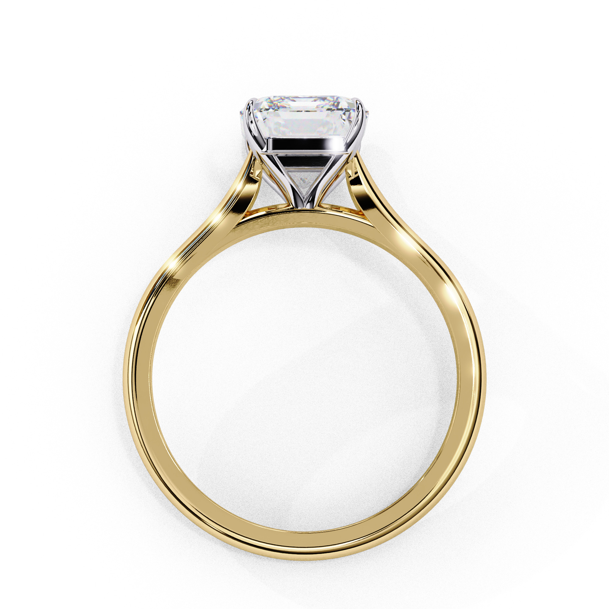 Mono Diamond Solitaire  Ring 360 animation renders 3dm stl  3D print model_4