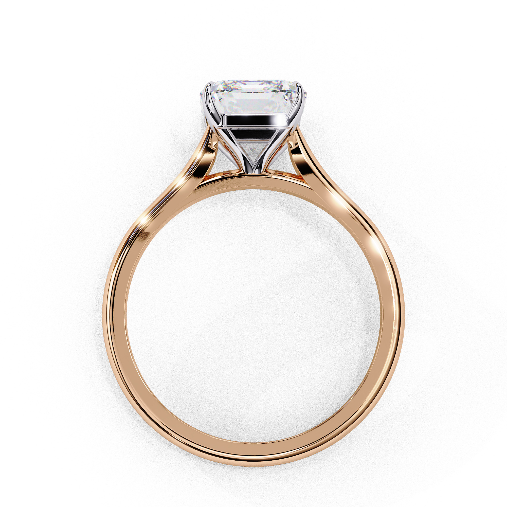 Mono Diamond Solitaire  Ring 360 animation renders 3dm stl  3D print model_14