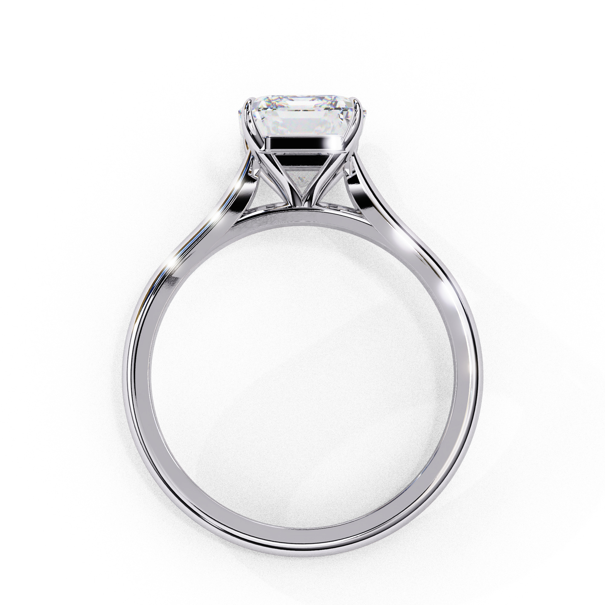 Mono Diamond Solitaire  Ring 360 animation renders 3dm stl  3D print model_5