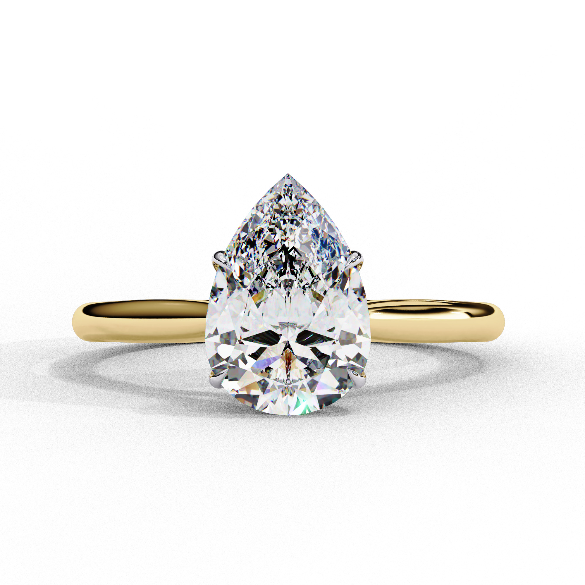 Mono Diamond Solitaire Ring 360 animation renders 3dm stl 3D print model_8