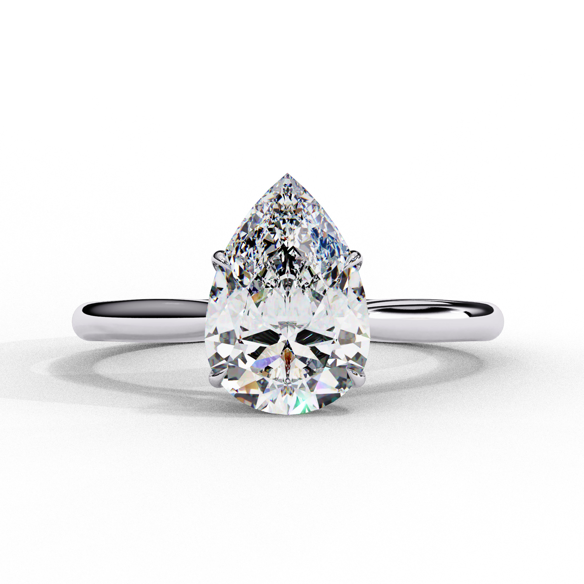 Mono Diamond Solitaire Ring 360 animation renders 3dm stl 3D print model_7