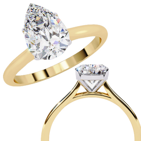 Mono Diamond Solitaire Ring 360 animation renders 3dm stl 3D print model_3