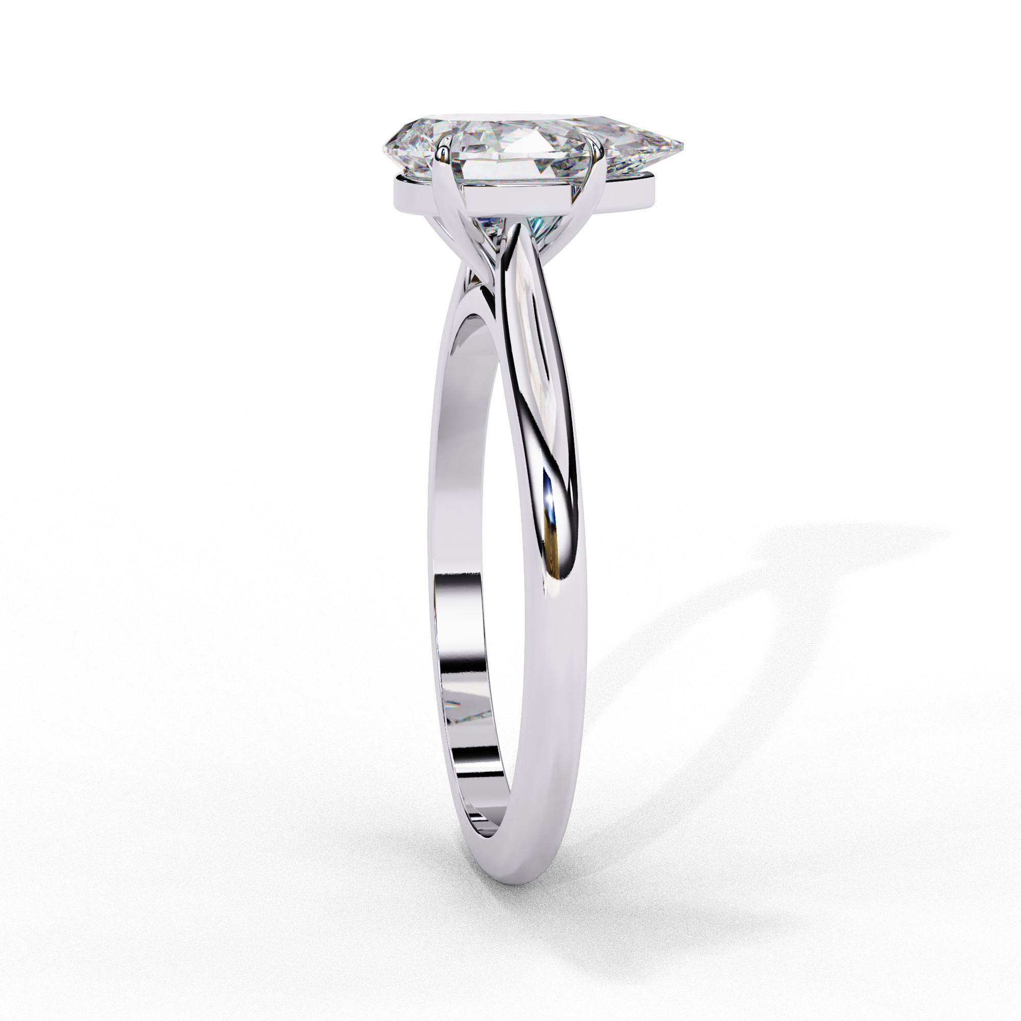 Mono Diamond Solitaire Ring 360 animation renders 3dm stl 3D print model_9