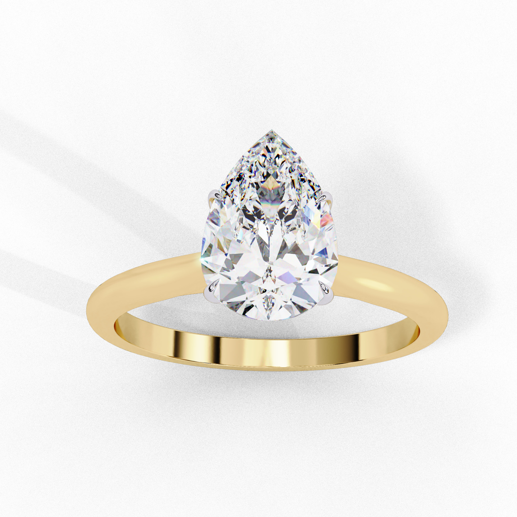 Mono Diamond Solitaire Ring 360 animation renders 3dm stl 3D print model_12