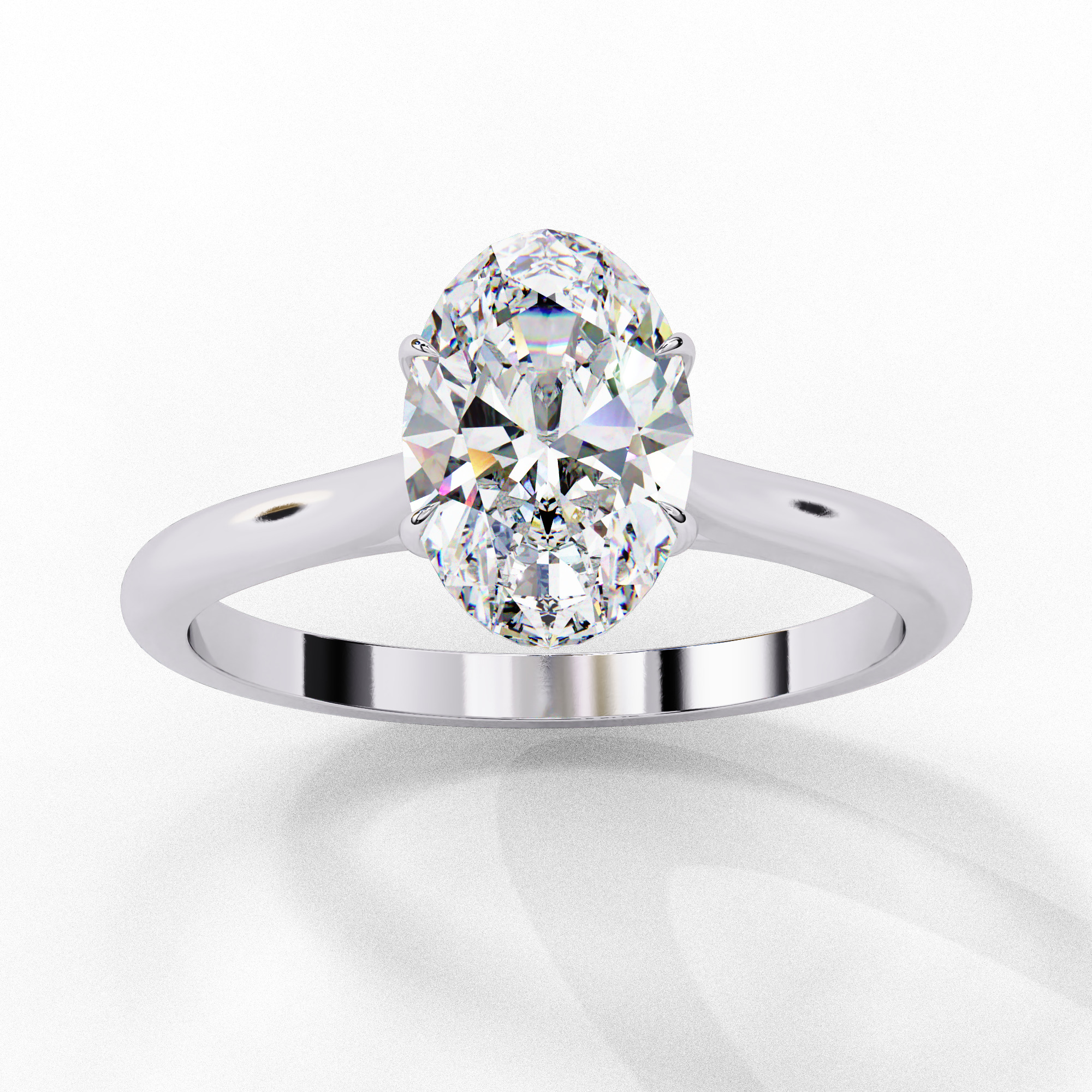 Mono Diamond Solitaire Ring 360 animation renders 3dm stl 3D print model_6